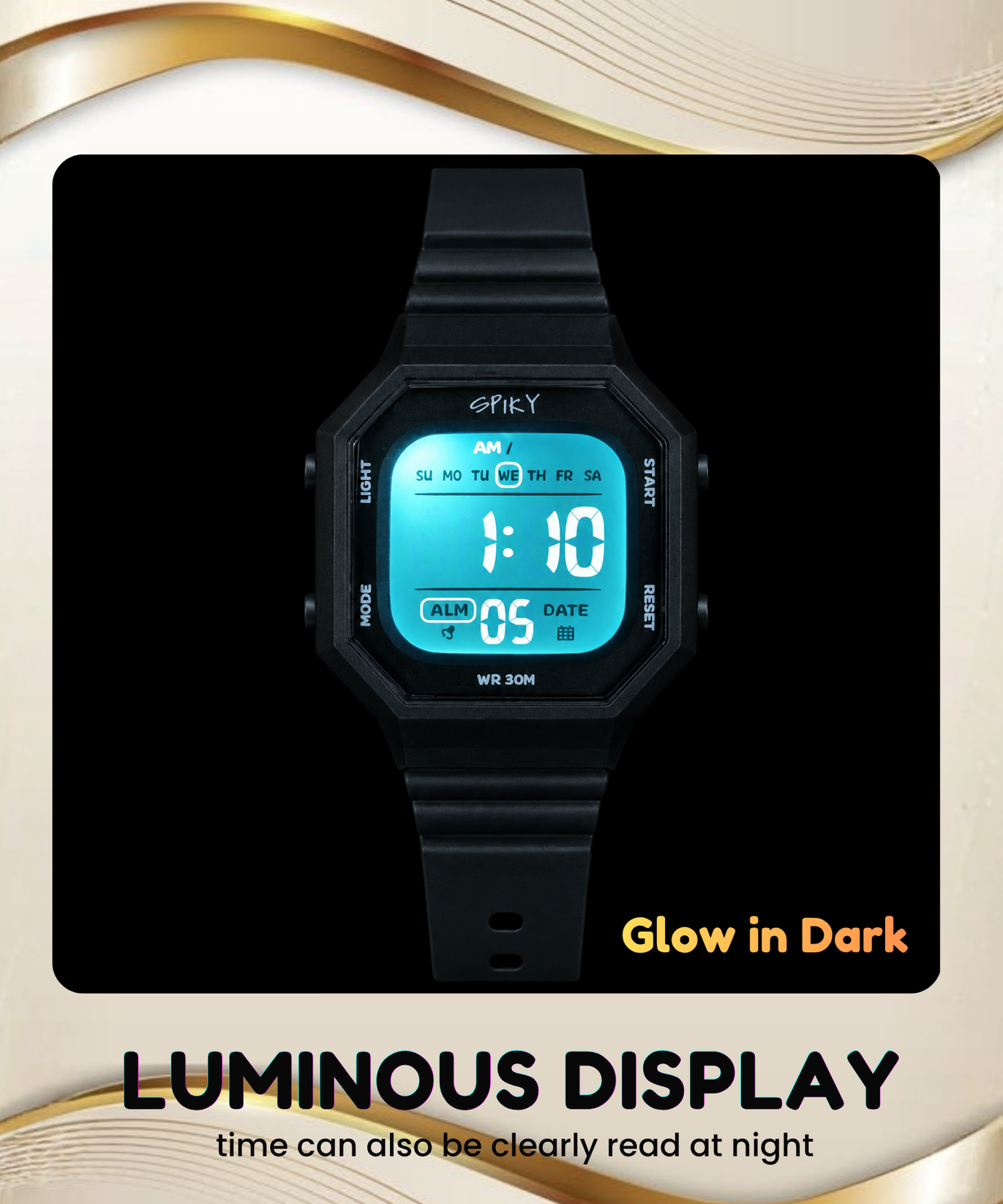 Spiky Square Digital Kids Watch for Boys & Girls