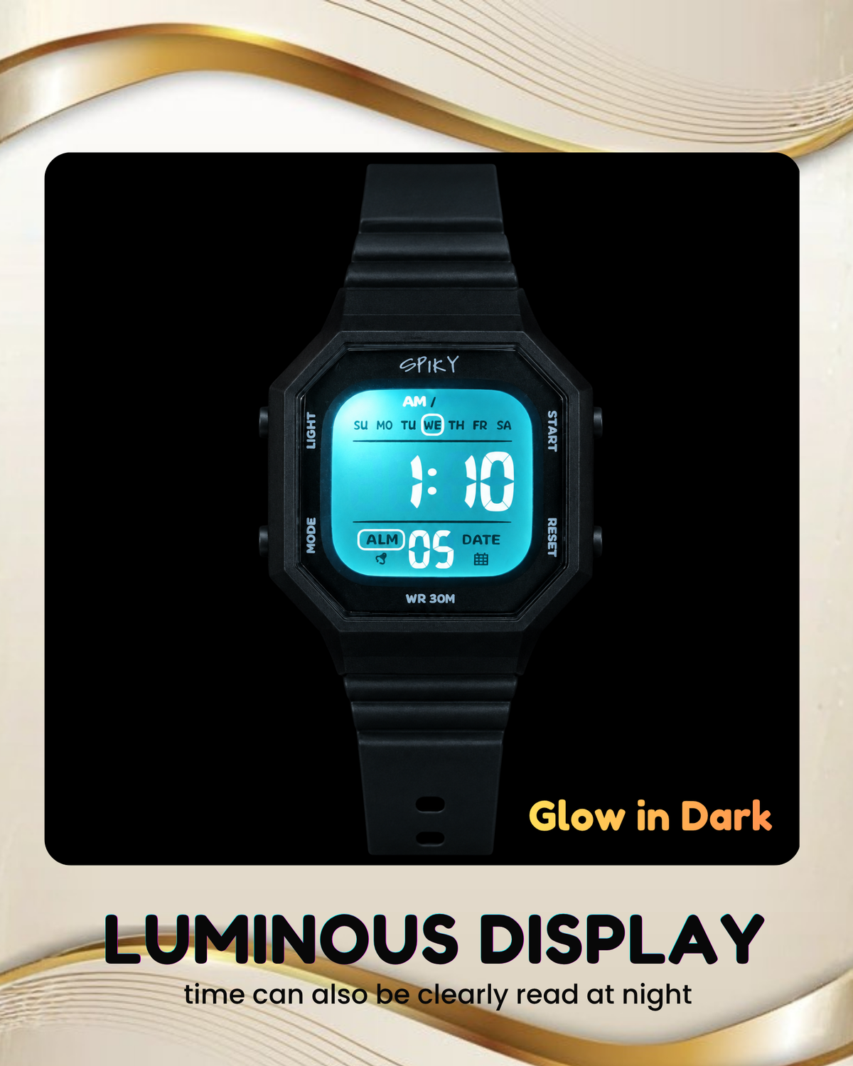 Spiky Square Digital Kids Watch for Boys & Girls
