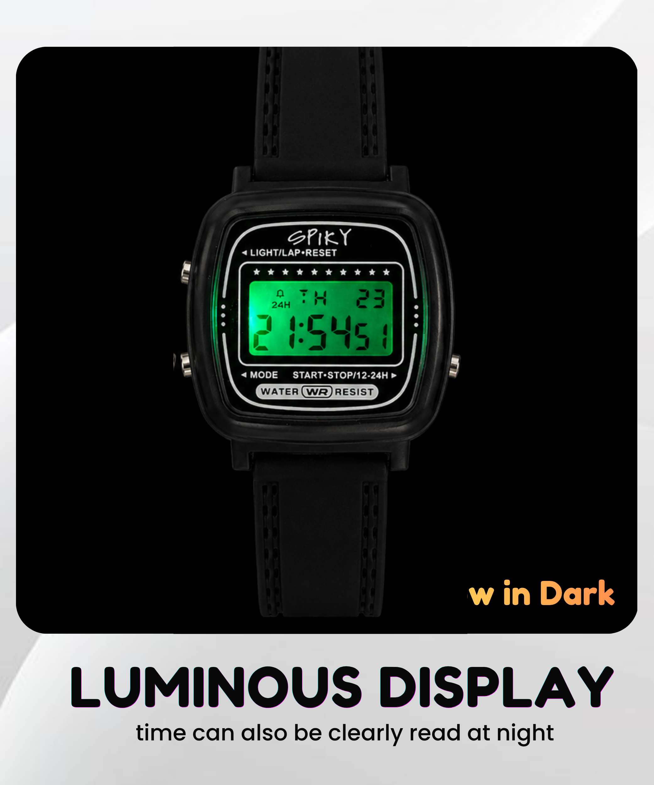 Spiky Square Digital Sports Watch for Kids Boys & Girls