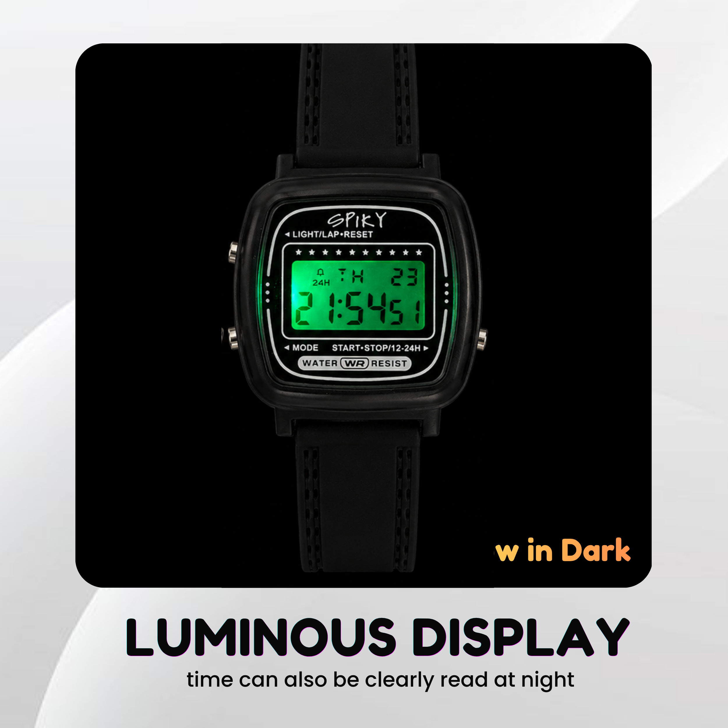 Spiky Square Digital Sports Watch for Kids Boys & Girls
