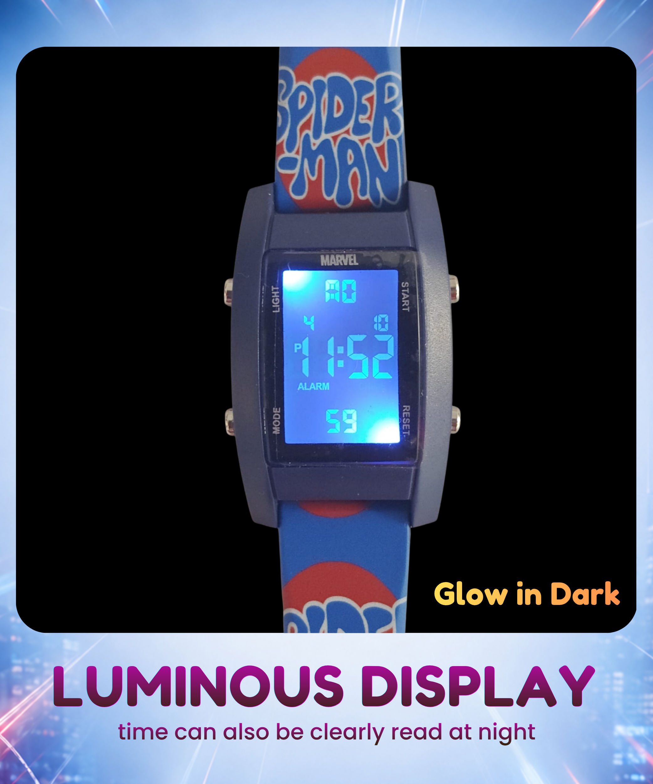 Spiky Spiderman theme Digital Kids Watch