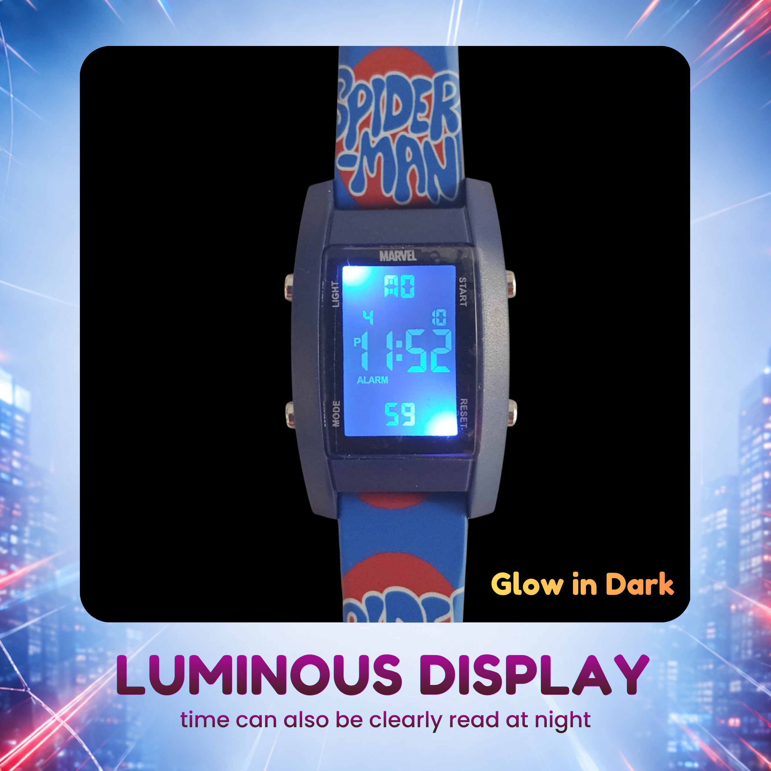 Spiky Spiderman theme Digital Kids Watch