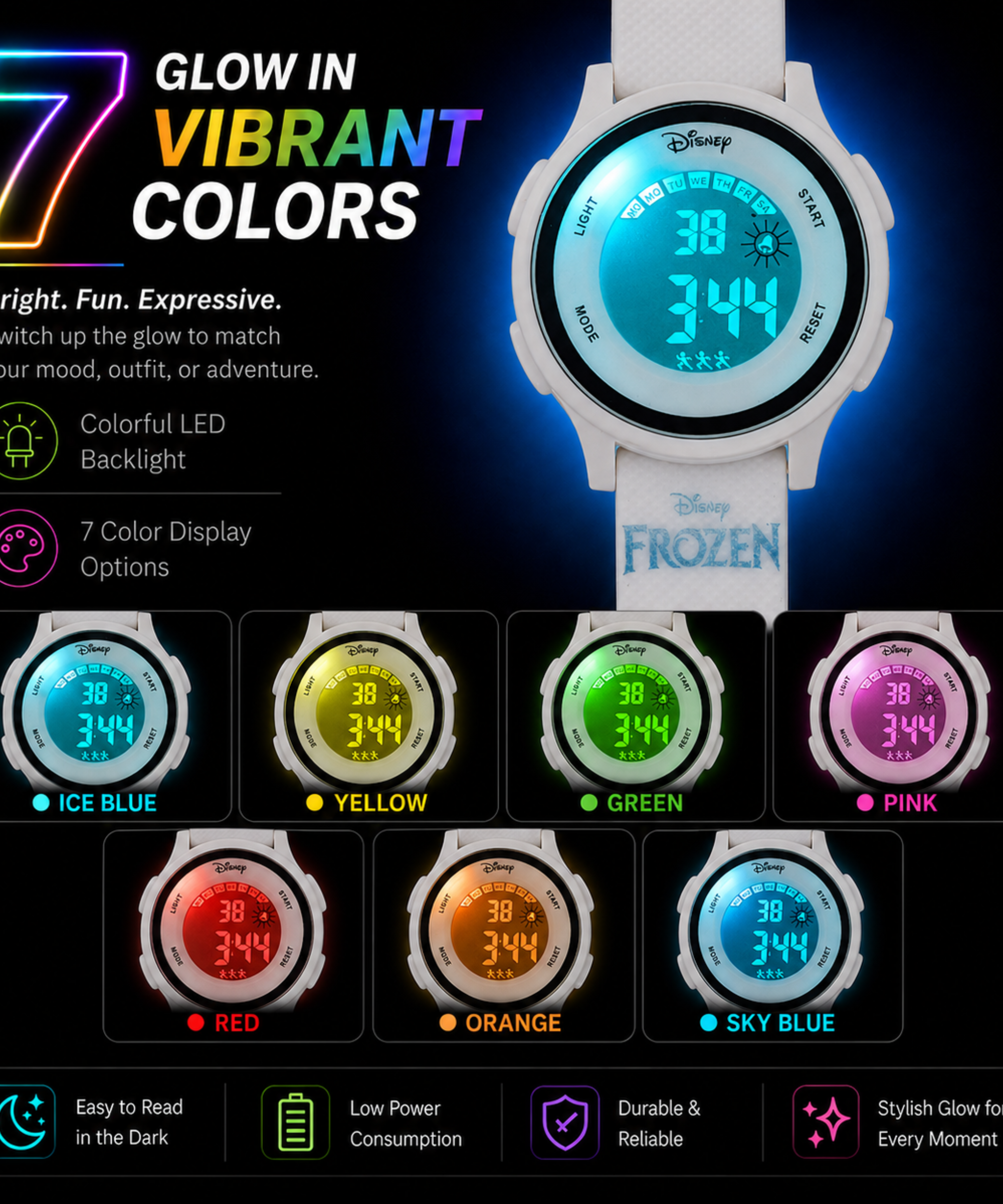Spiky Frozen theme Digital Kids Watch