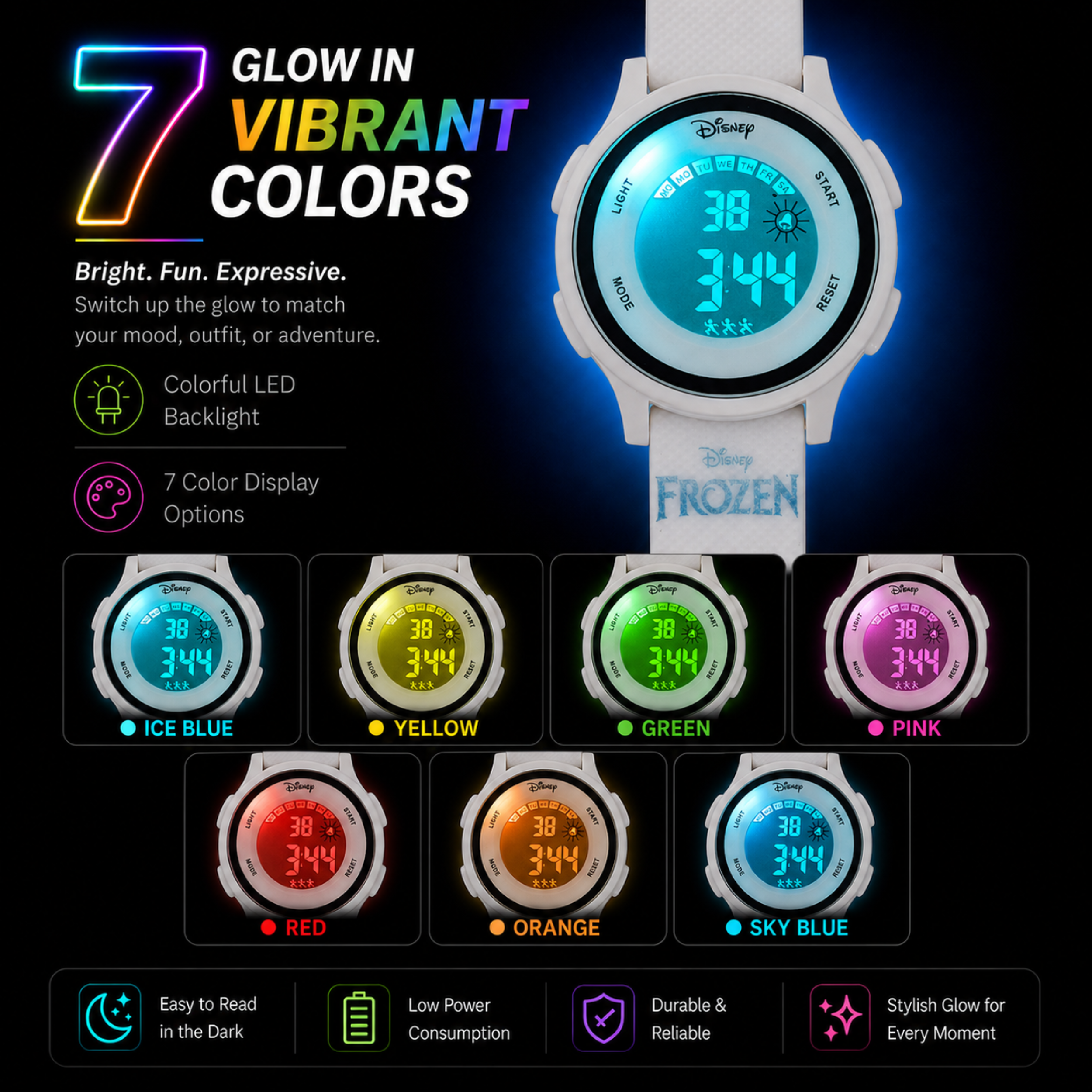 Spiky Frozen theme Digital Kids Watch