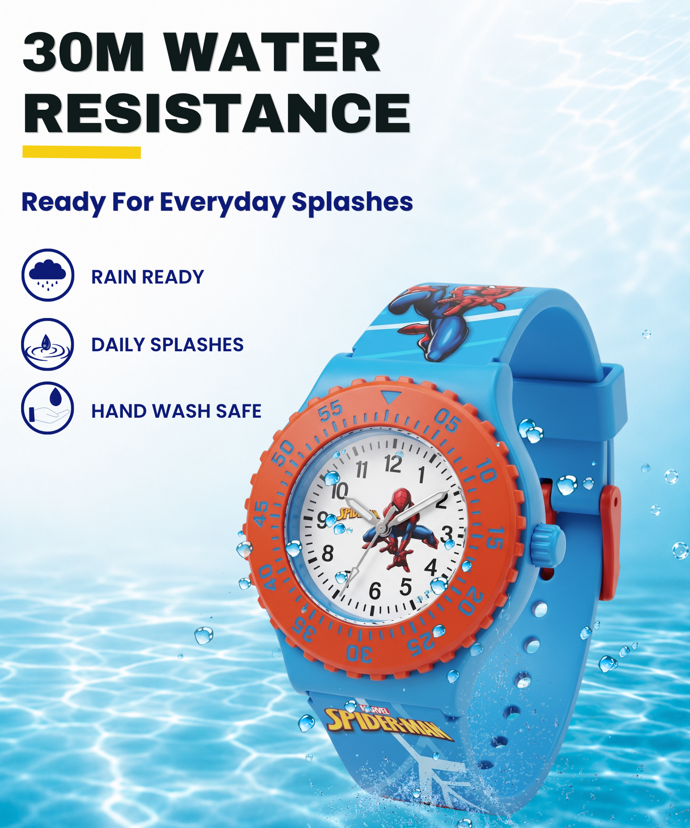 Spiky Round Spiderman Themed Analog Watch