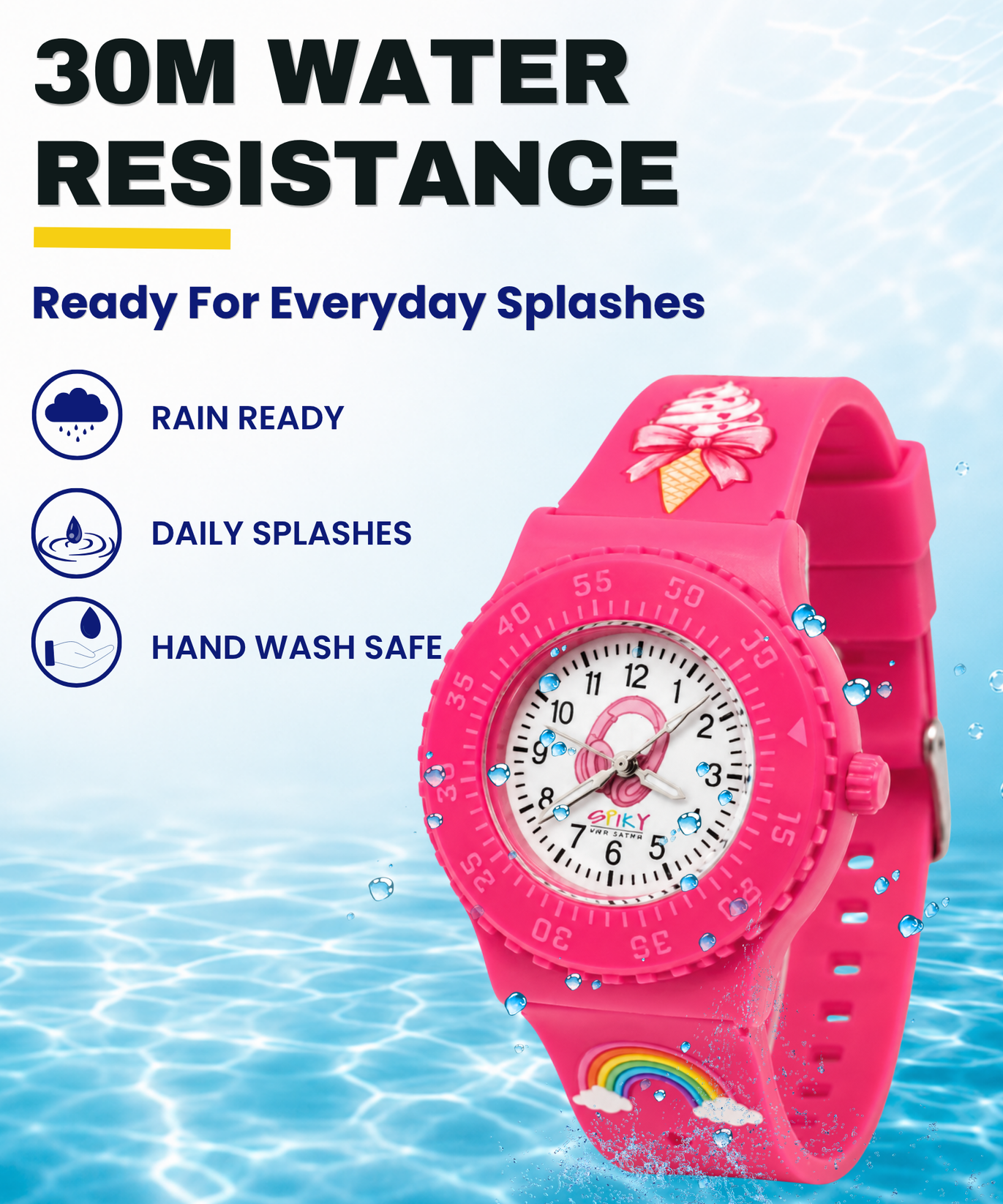 SPIKY Analog Kids Watch for Girls