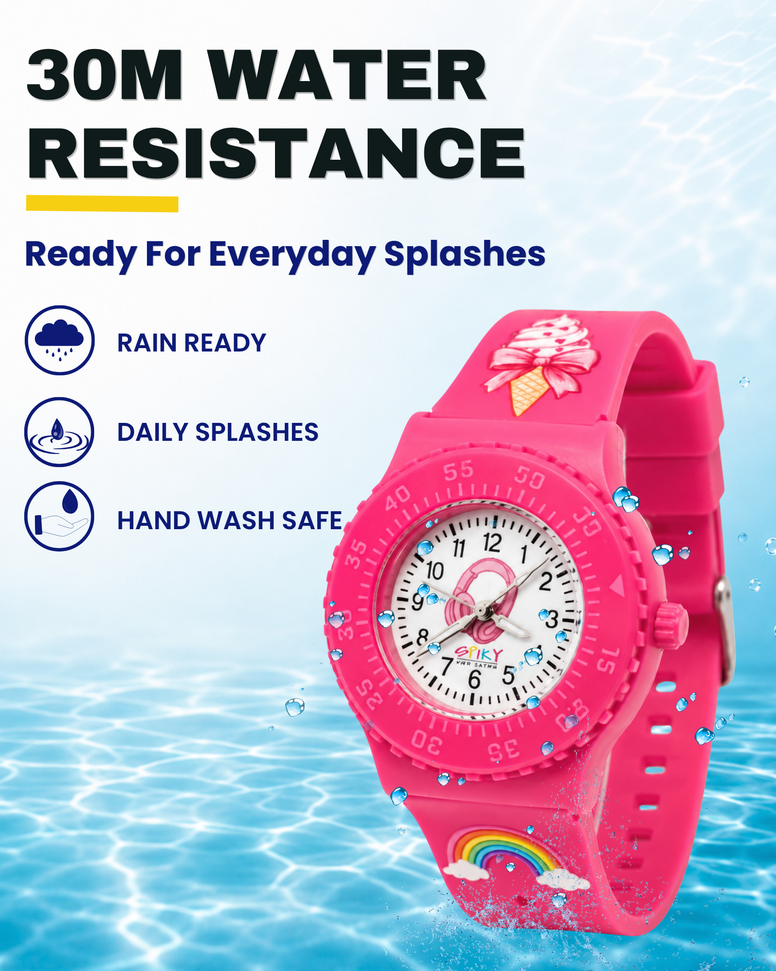SPIKY Analog Kids Watch for Girls