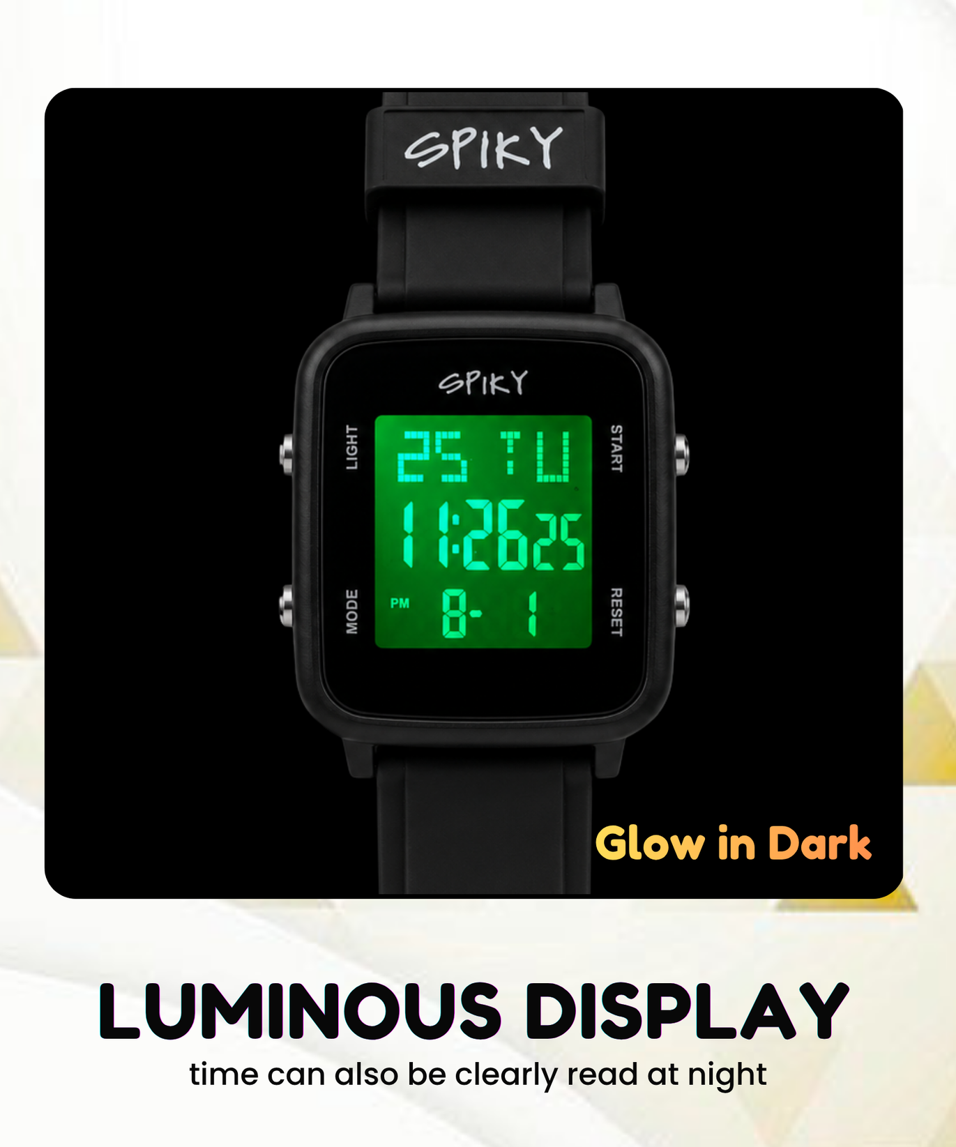 SPIKY Square Digital Watch for Kids Boys & Girls