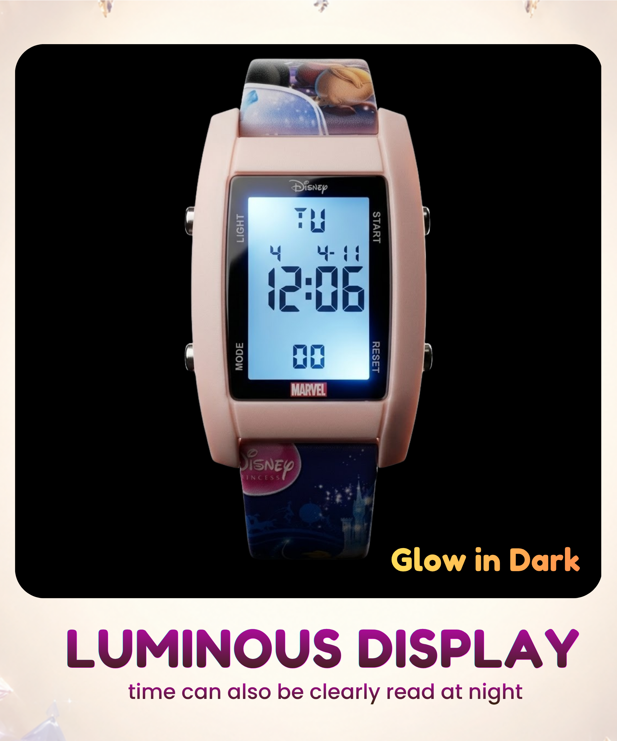 Spiky Princess theme Digital Kids Watch