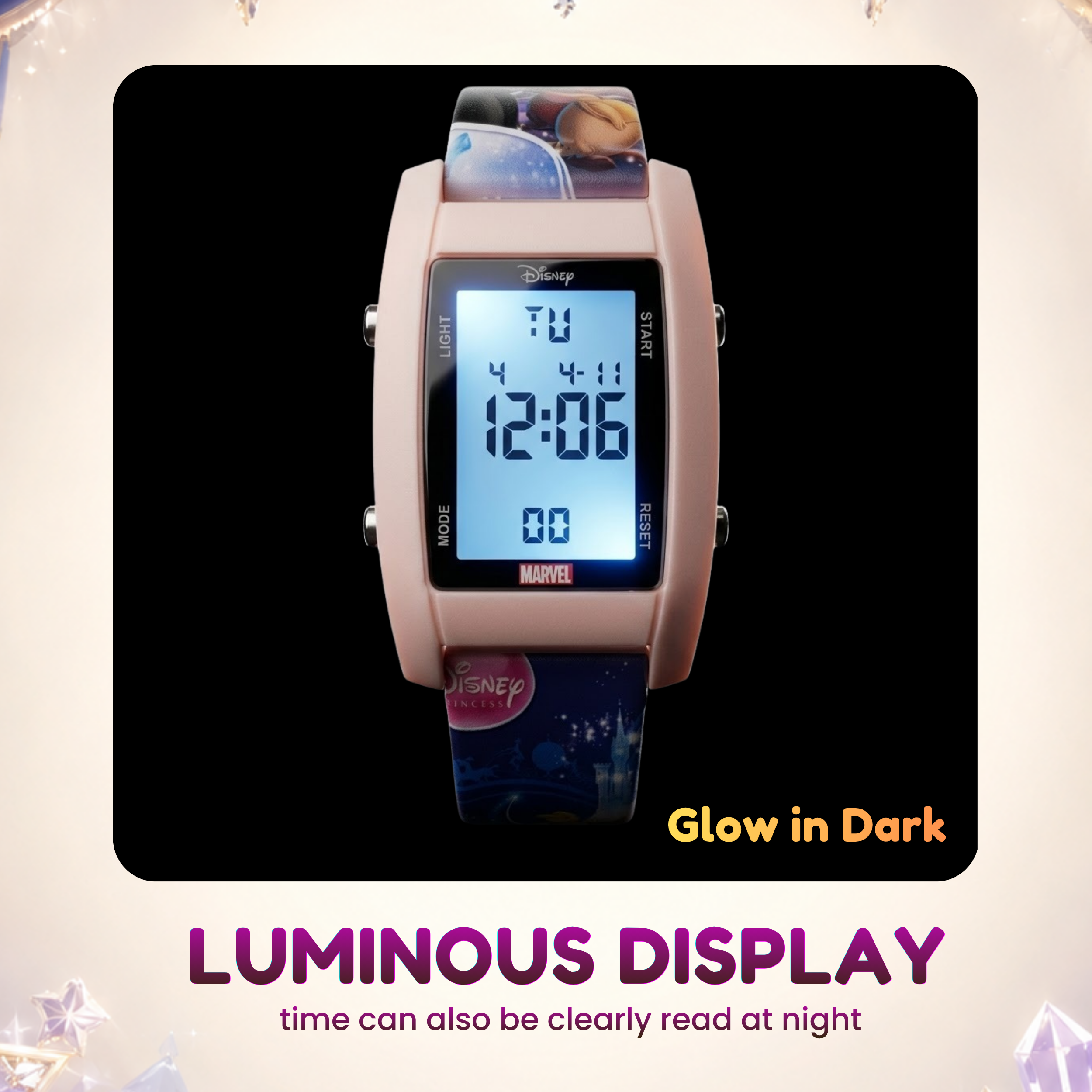 Spiky Princess theme Digital Kids Watch