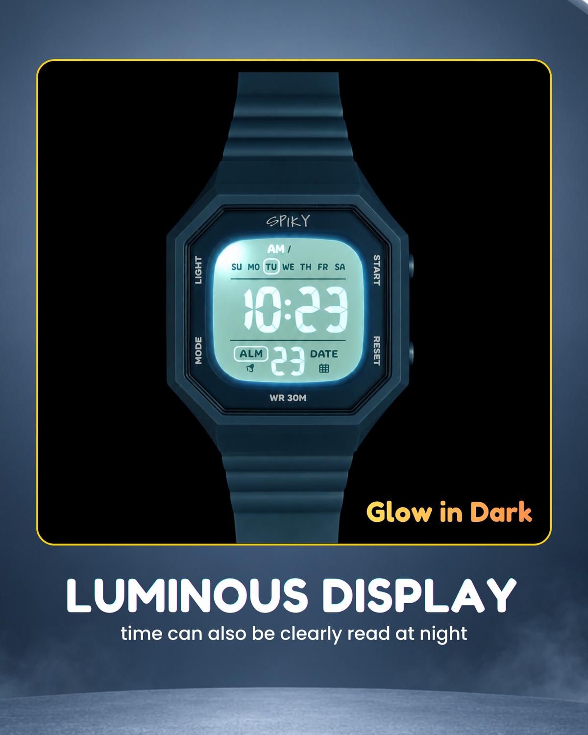 Spiky Square Digital Kids Watch for Boys