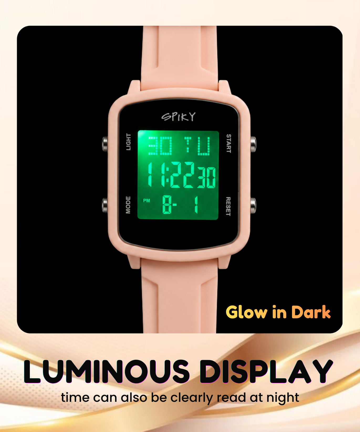SPIKY Square Digital Watch for Kids Boys & Girls