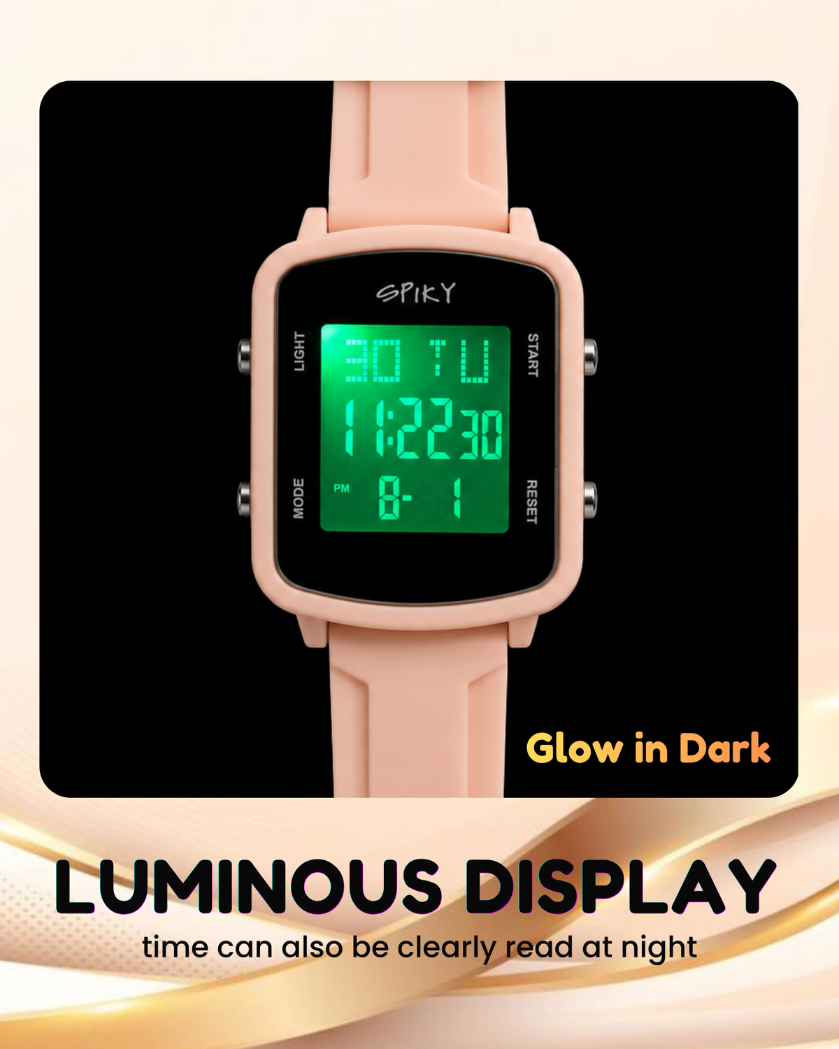 SPIKY Square Digital Watch for Kids Boys & Girls