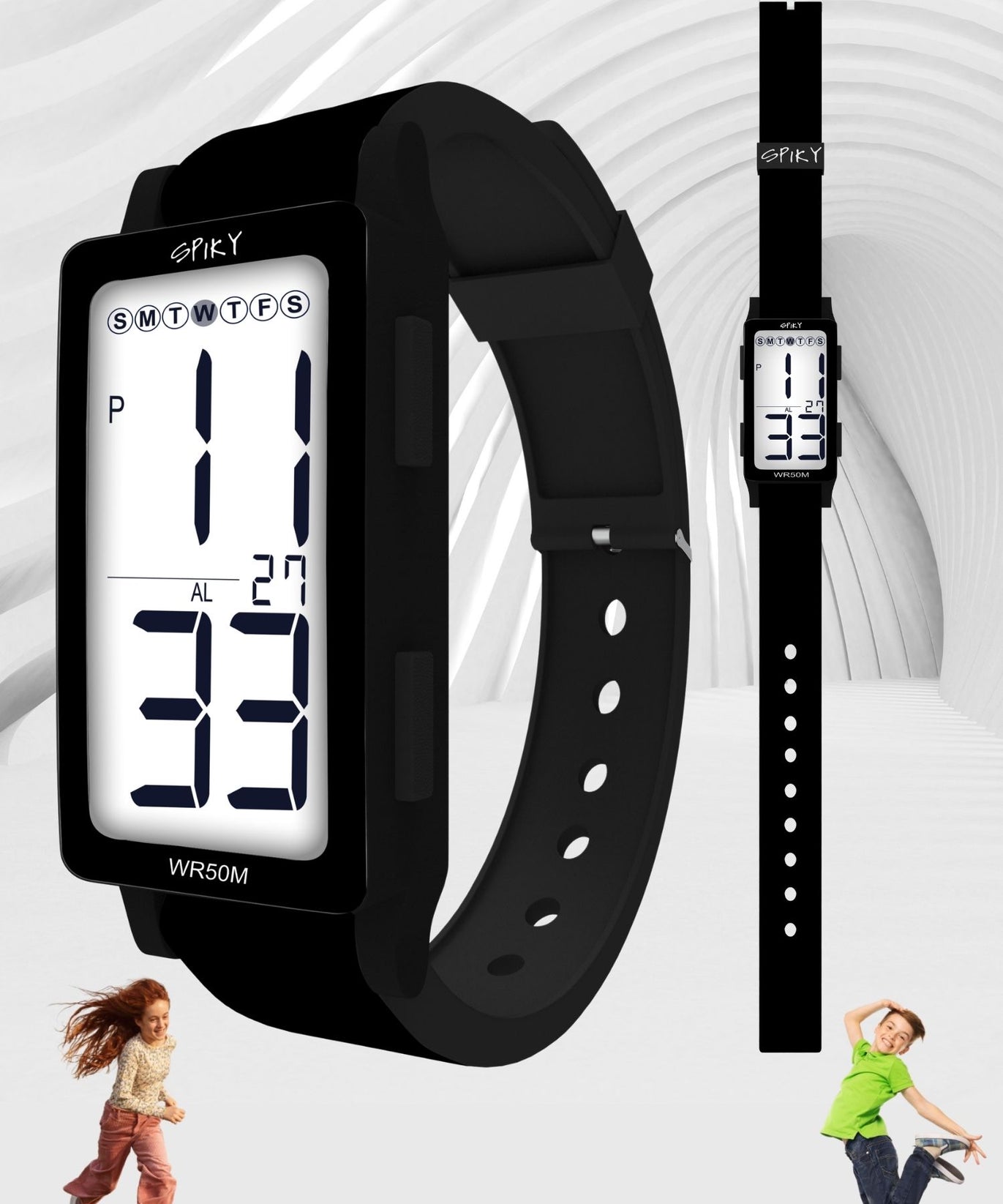 Spiky Multi-functional Digital Sports Watch for Kids EVA44