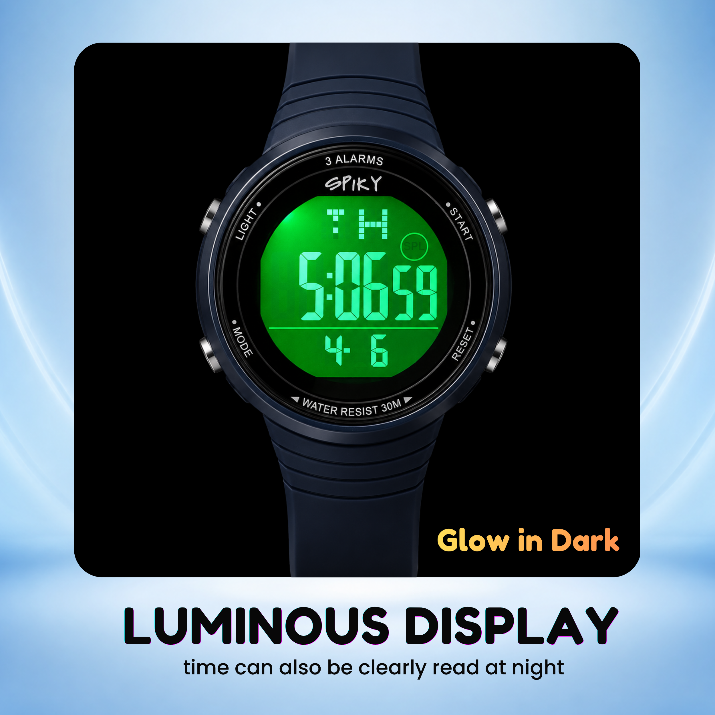 Spiky Square Digital Sports Watch for Kids Boys