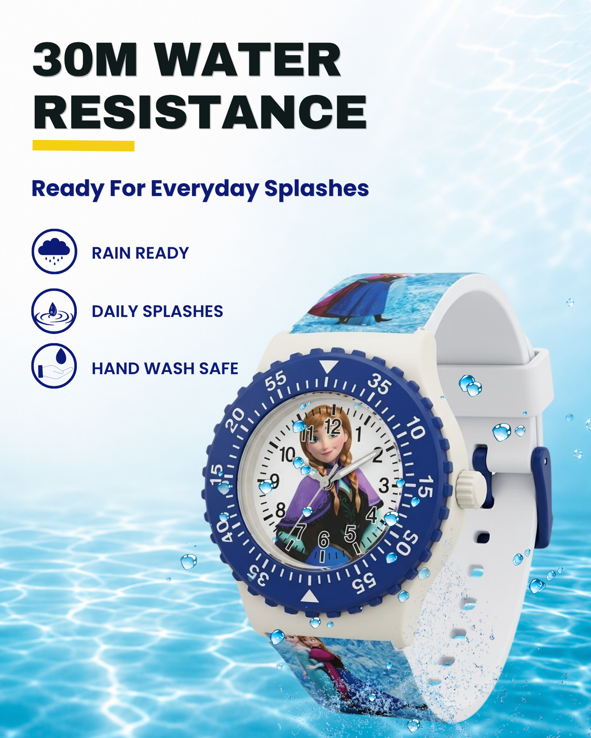 Spiky Round Frozen Themed Analog Watch