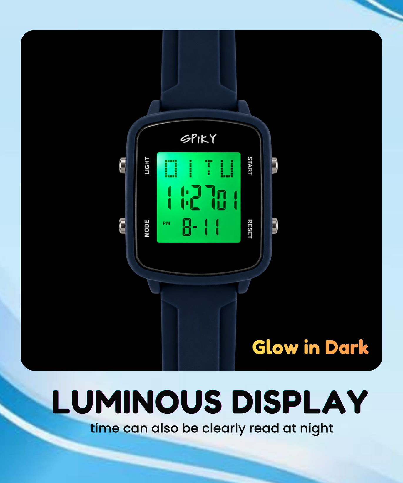 SPIKY Square Digital Watch for Kids Boys & Girls