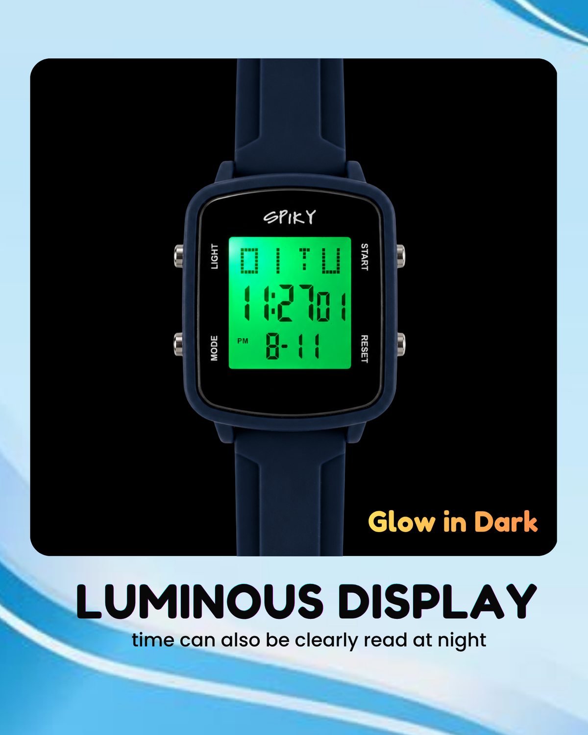 SPIKY Square Digital Watch for Kids Boys & Girls