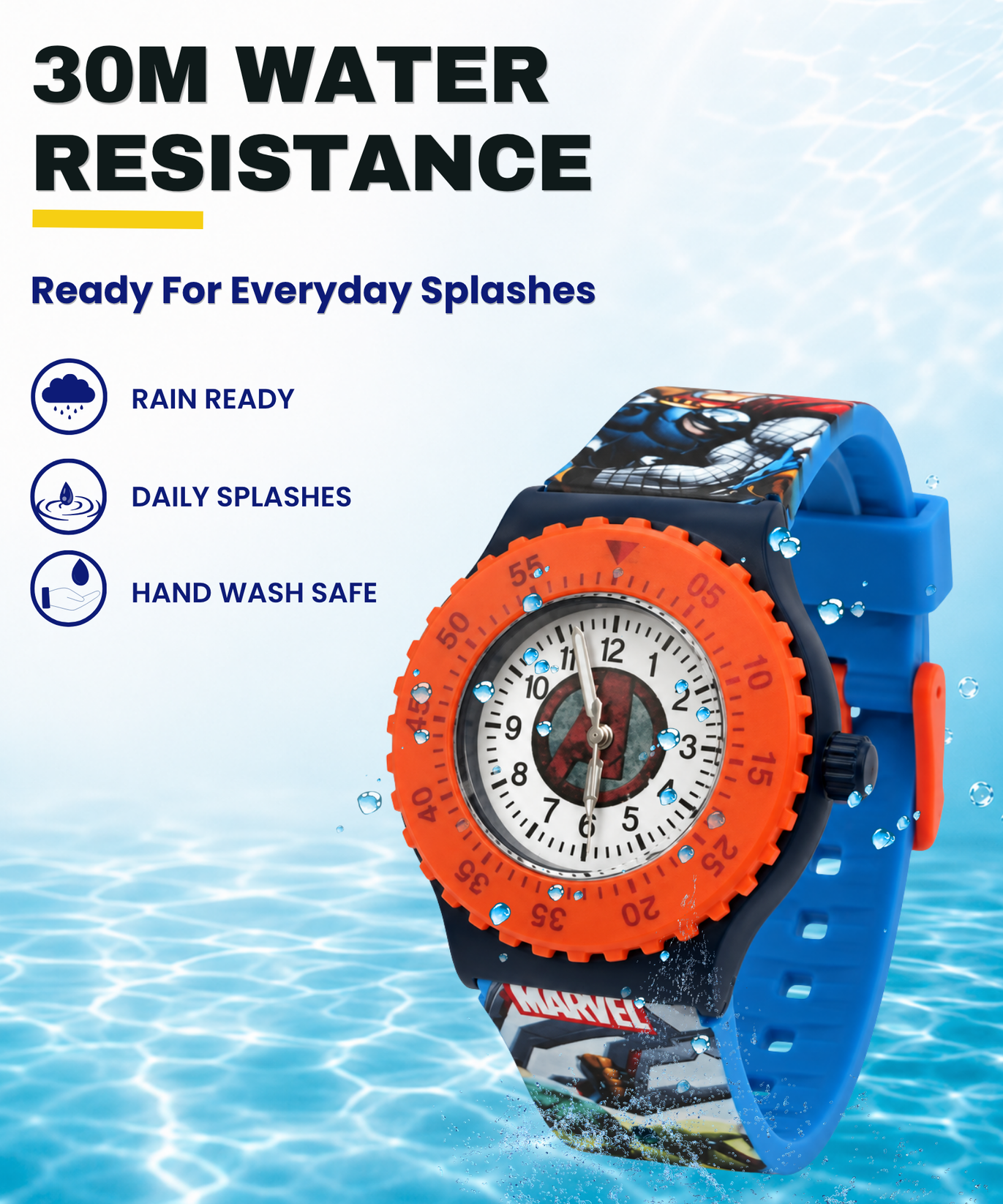 Spiky Round Avengers Themed Analog Watch
