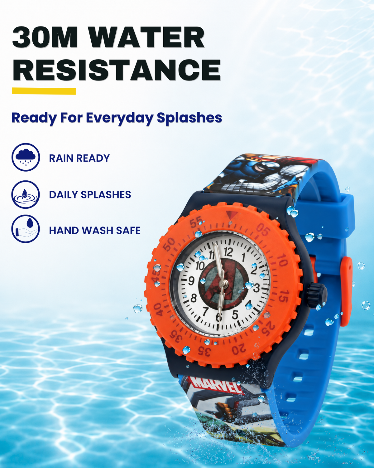 Spiky Round Avengers Themed Analog Watch