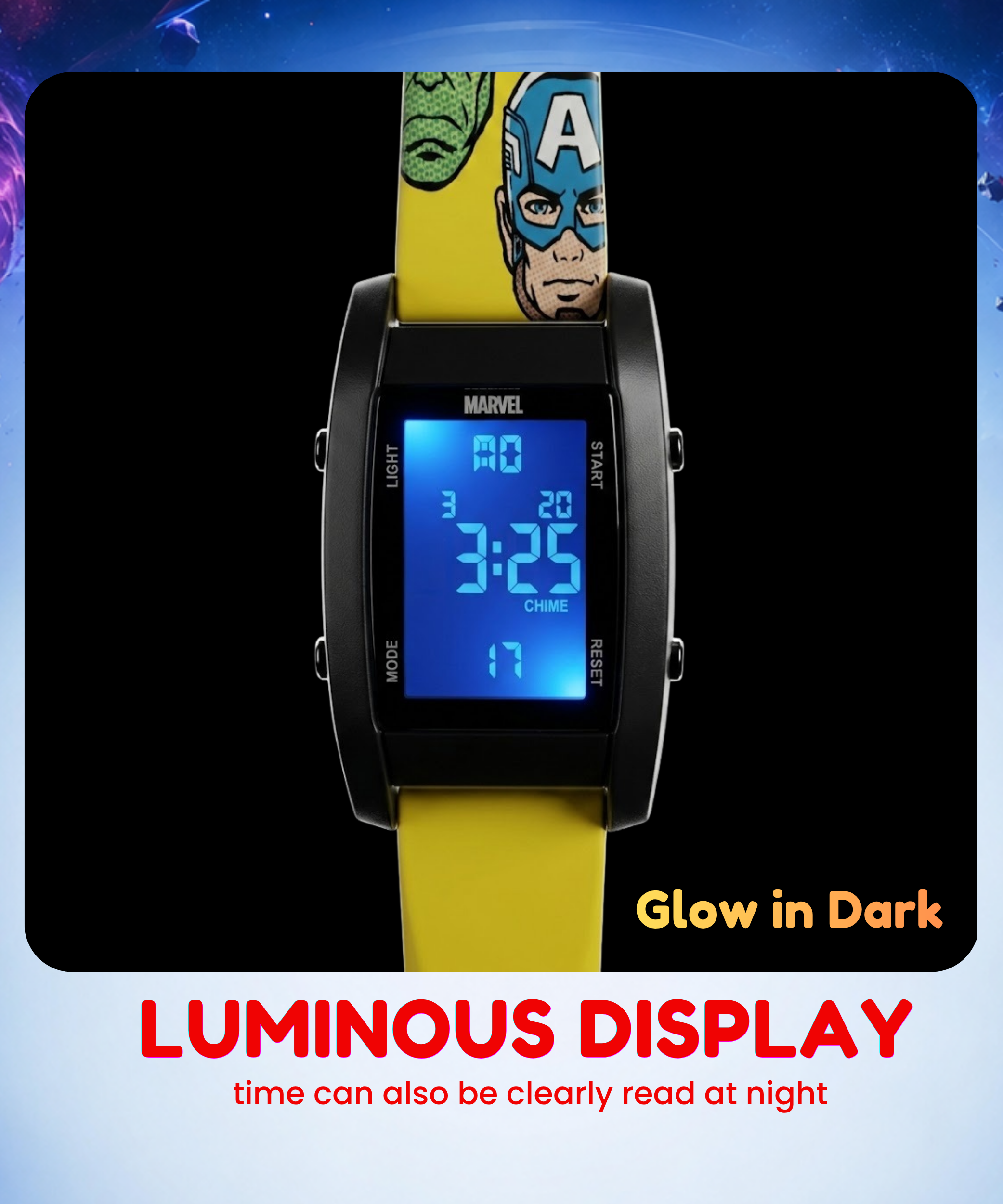 Spiky Avengers theme Digital Kids Watch