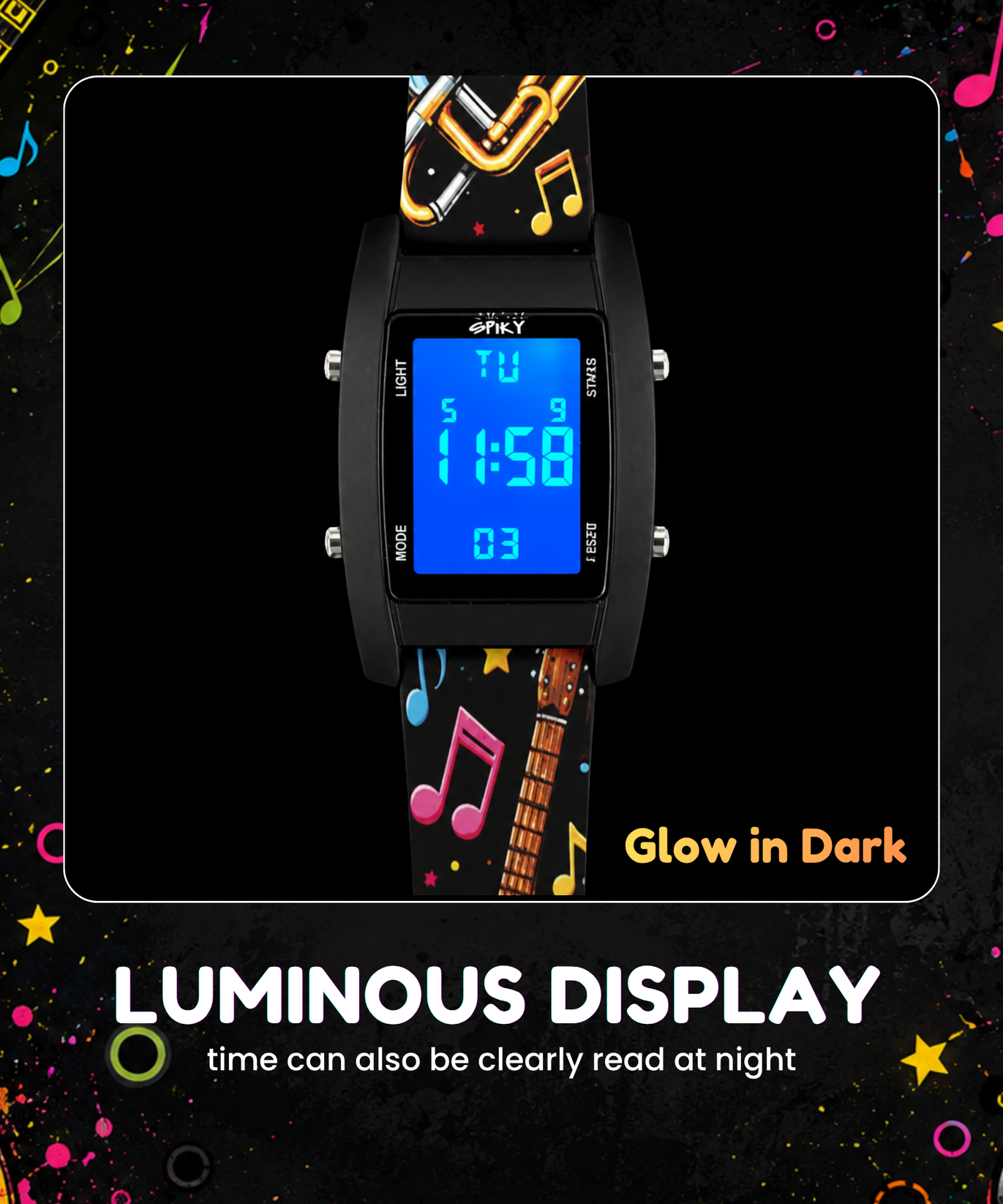 Spiky Kids Digital Watch for Girls and Boys