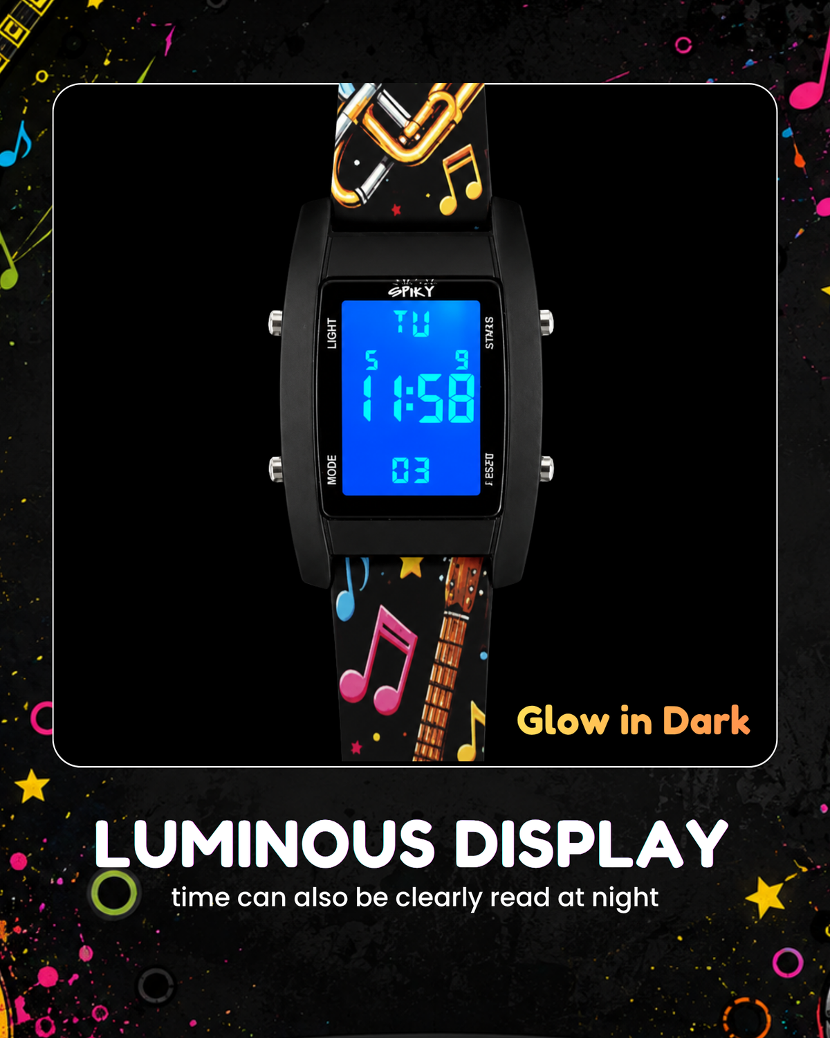 Spiky Kids Digital Watch for  Girls