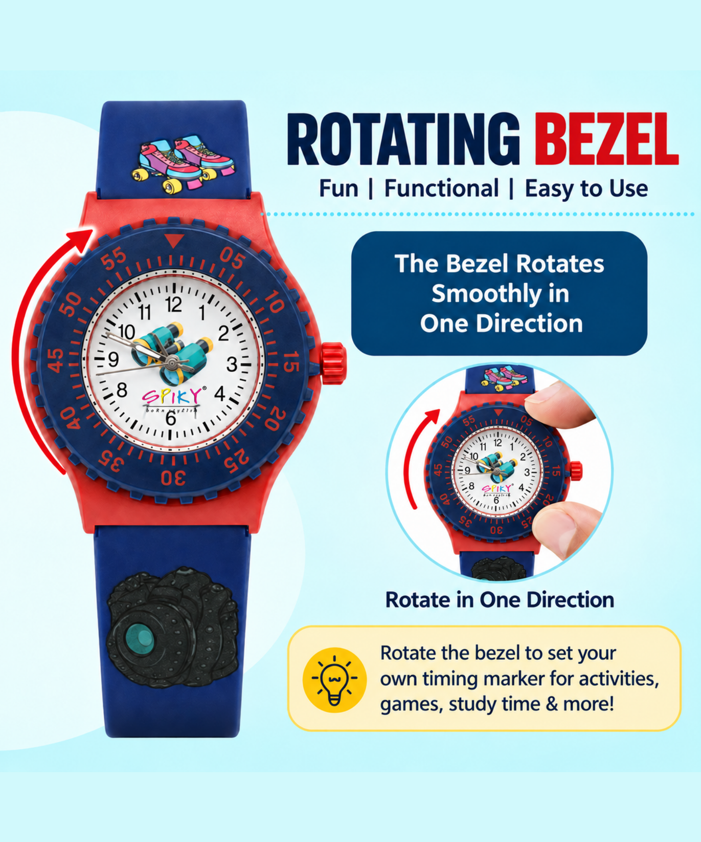 SPIKY Analog Kids Watch for Boys