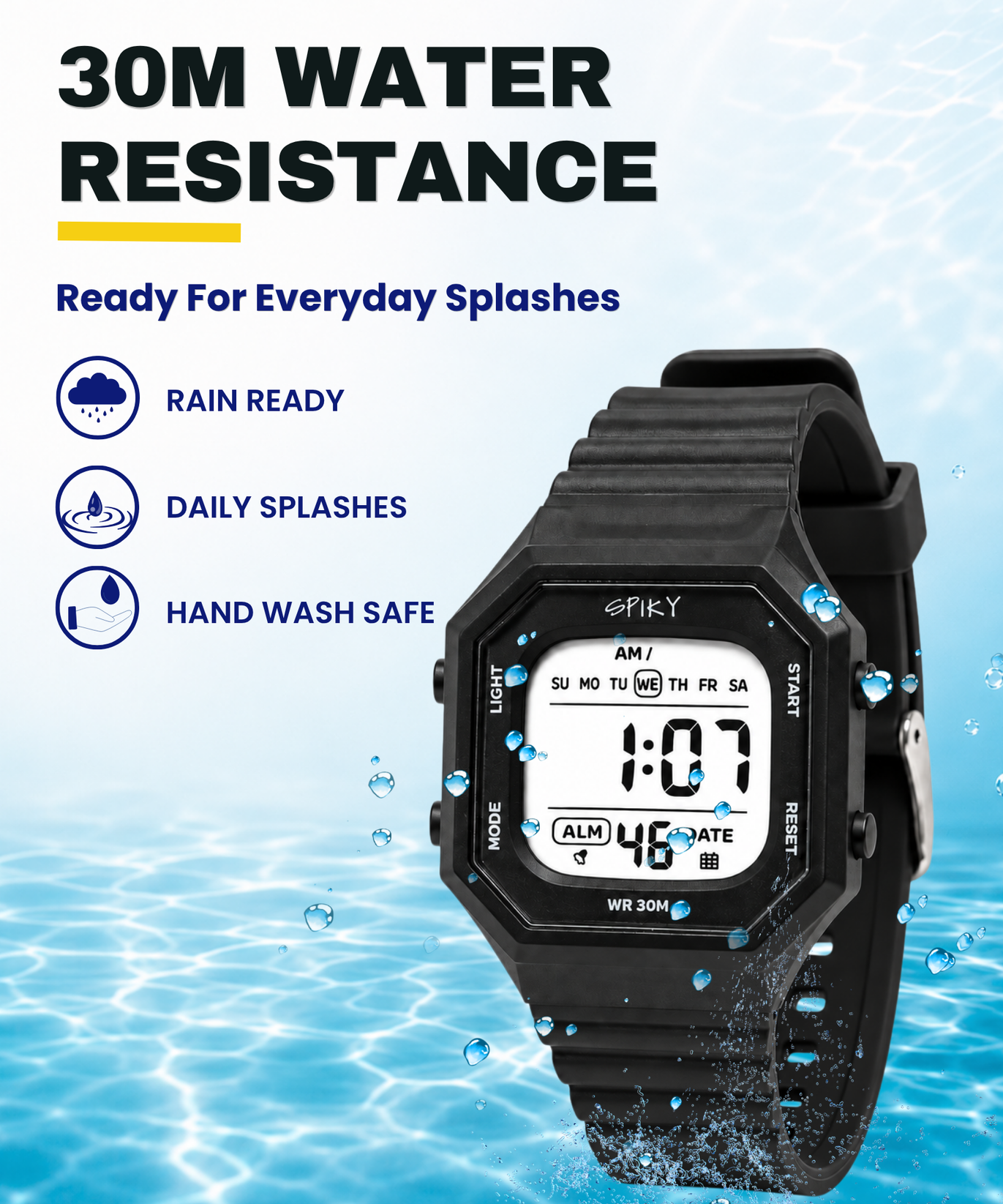 Spiky Square Digital Kids Watch for Boys & Girls