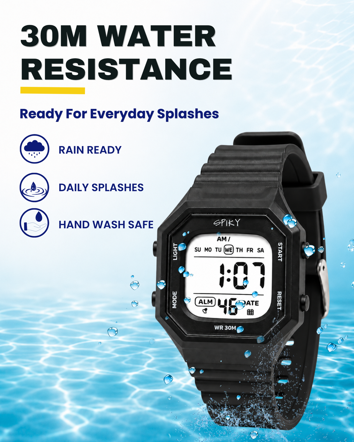 Spiky Square Digital Kids Watch for Boys & Girls