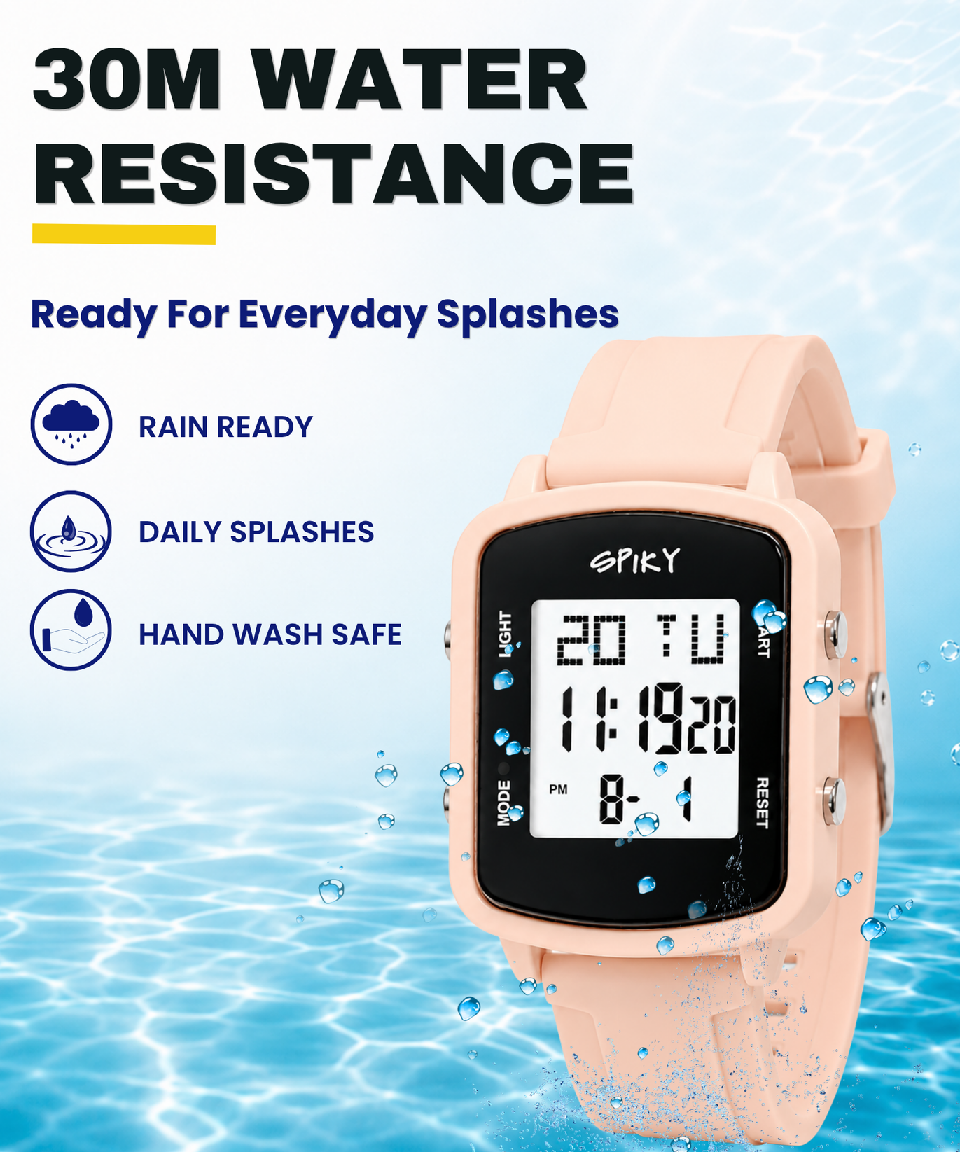 SPIKY Square Digital Watch for Kids Boys & Girls