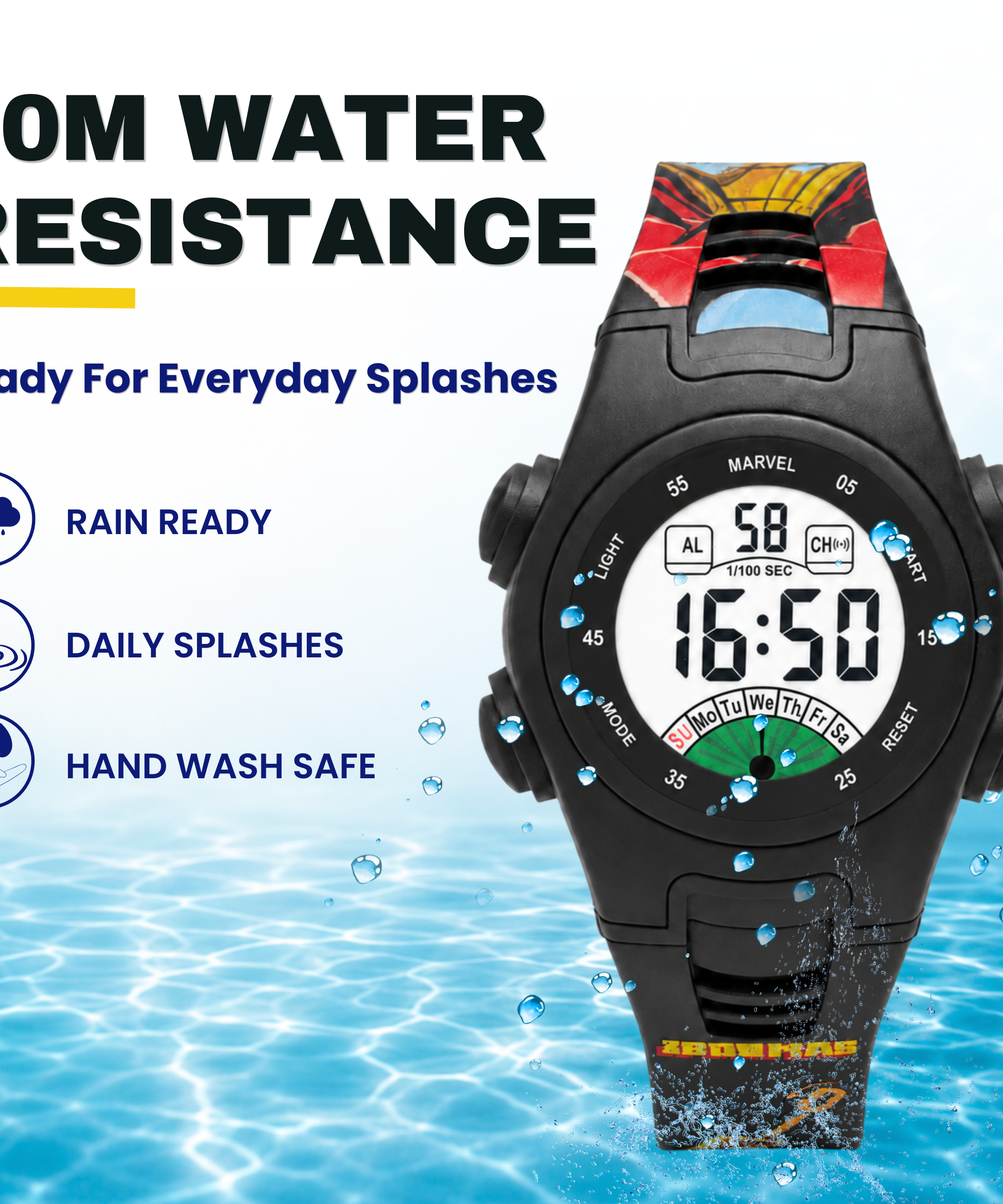Spiky Iron Man theme Digital Kids Watch