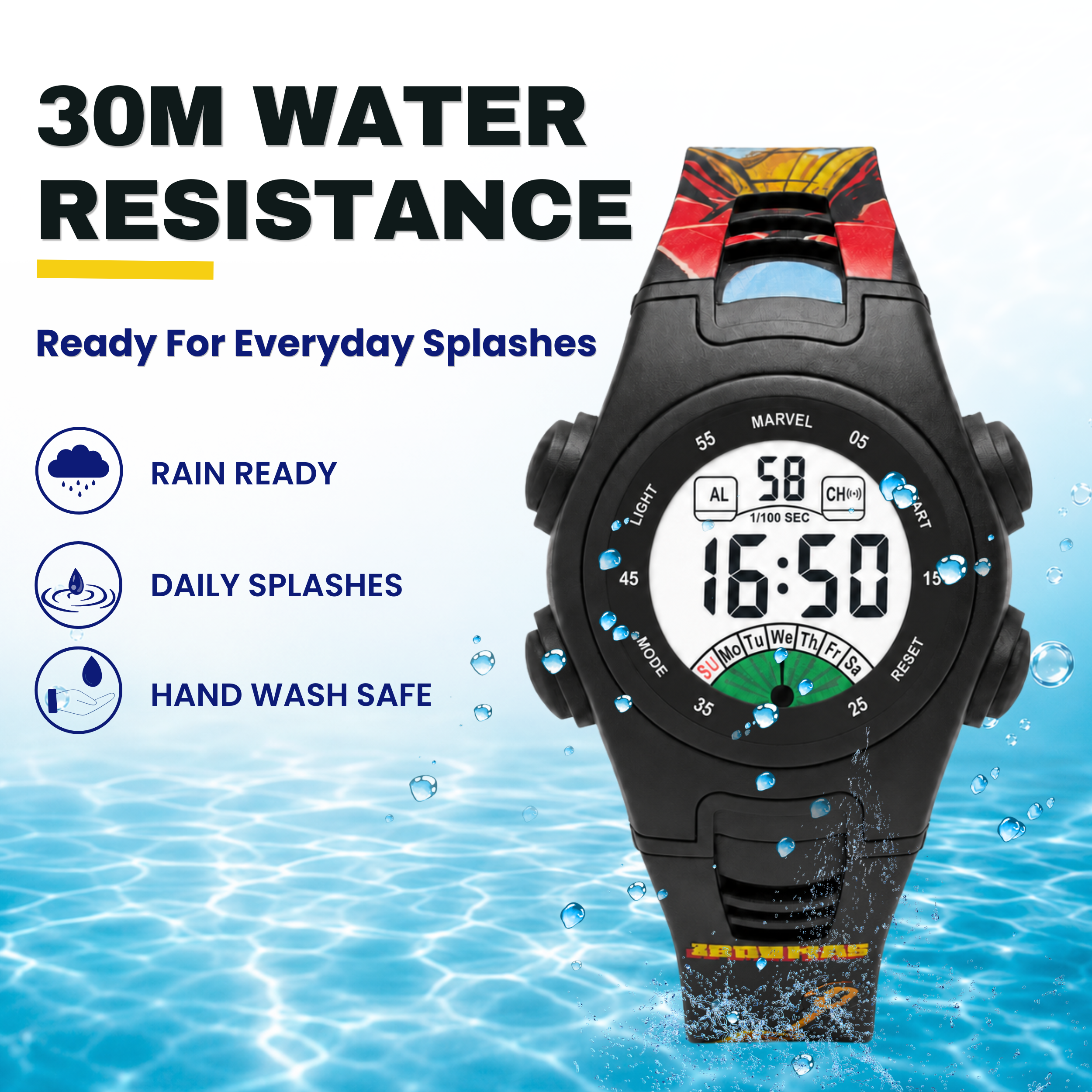 Spiky Iron Man theme Digital Kids Watch