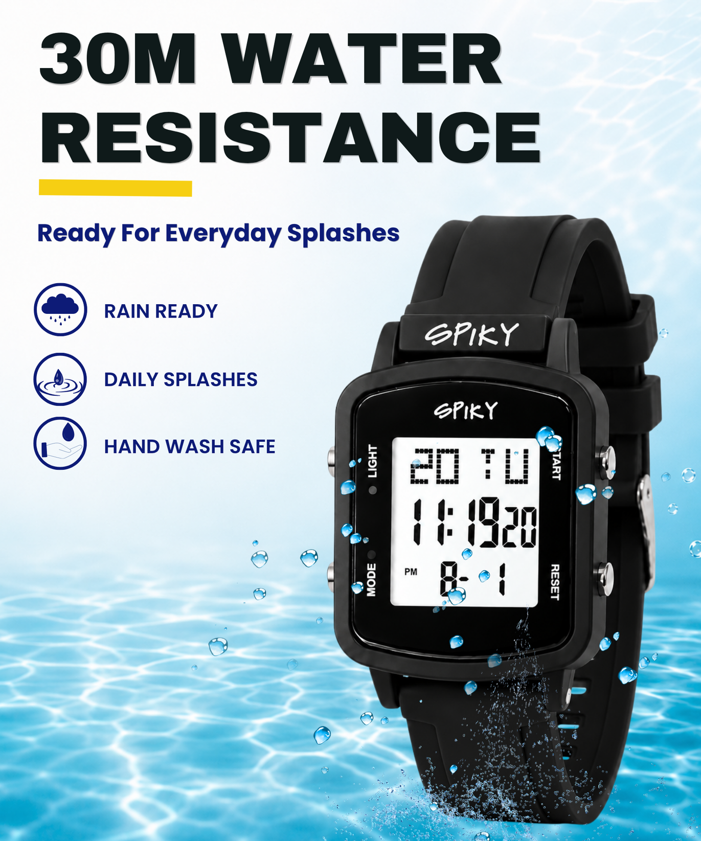 SPIKY Square Digital Watch for Kids Boys & Girls