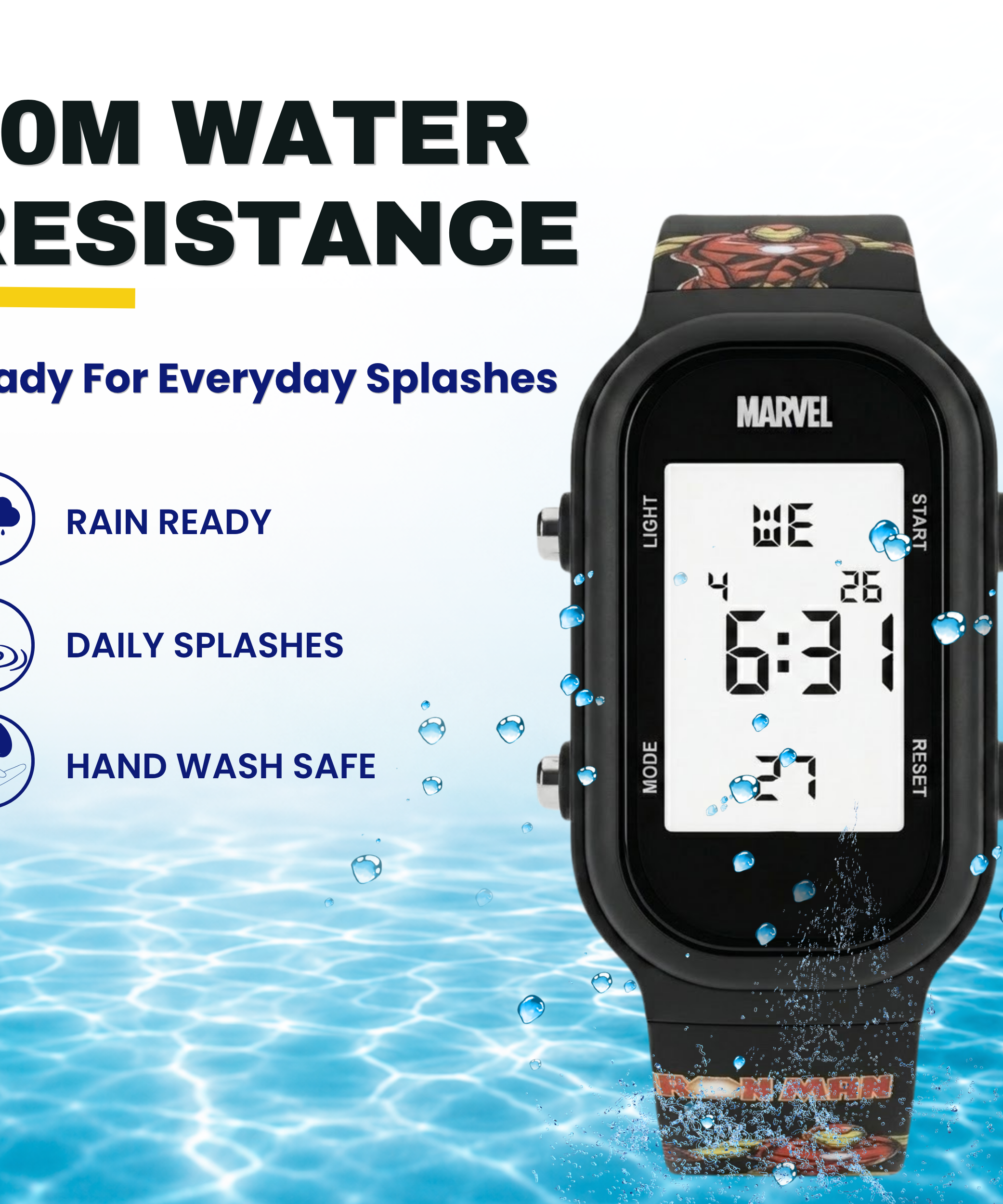 Spiky Ironman theme Digital Kids Watch