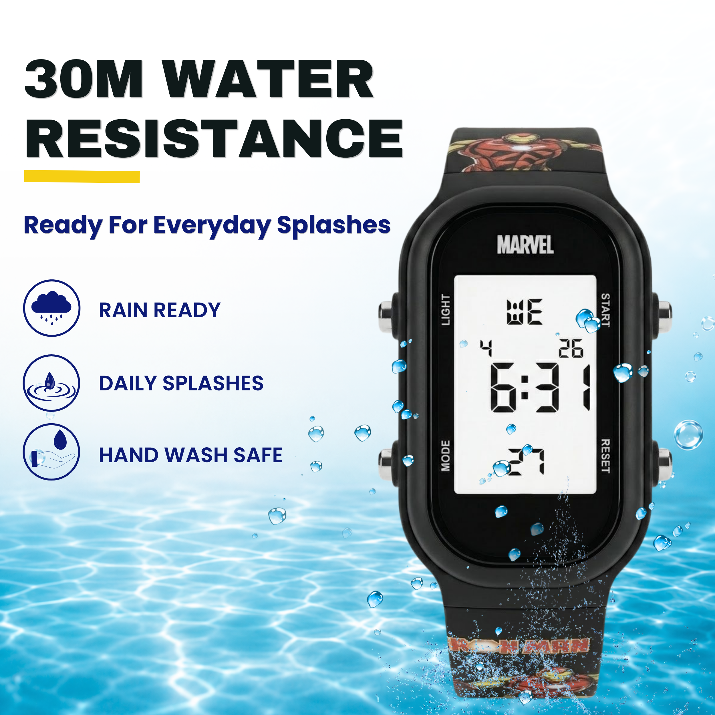 Spiky Ironman theme Digital Kids Watch