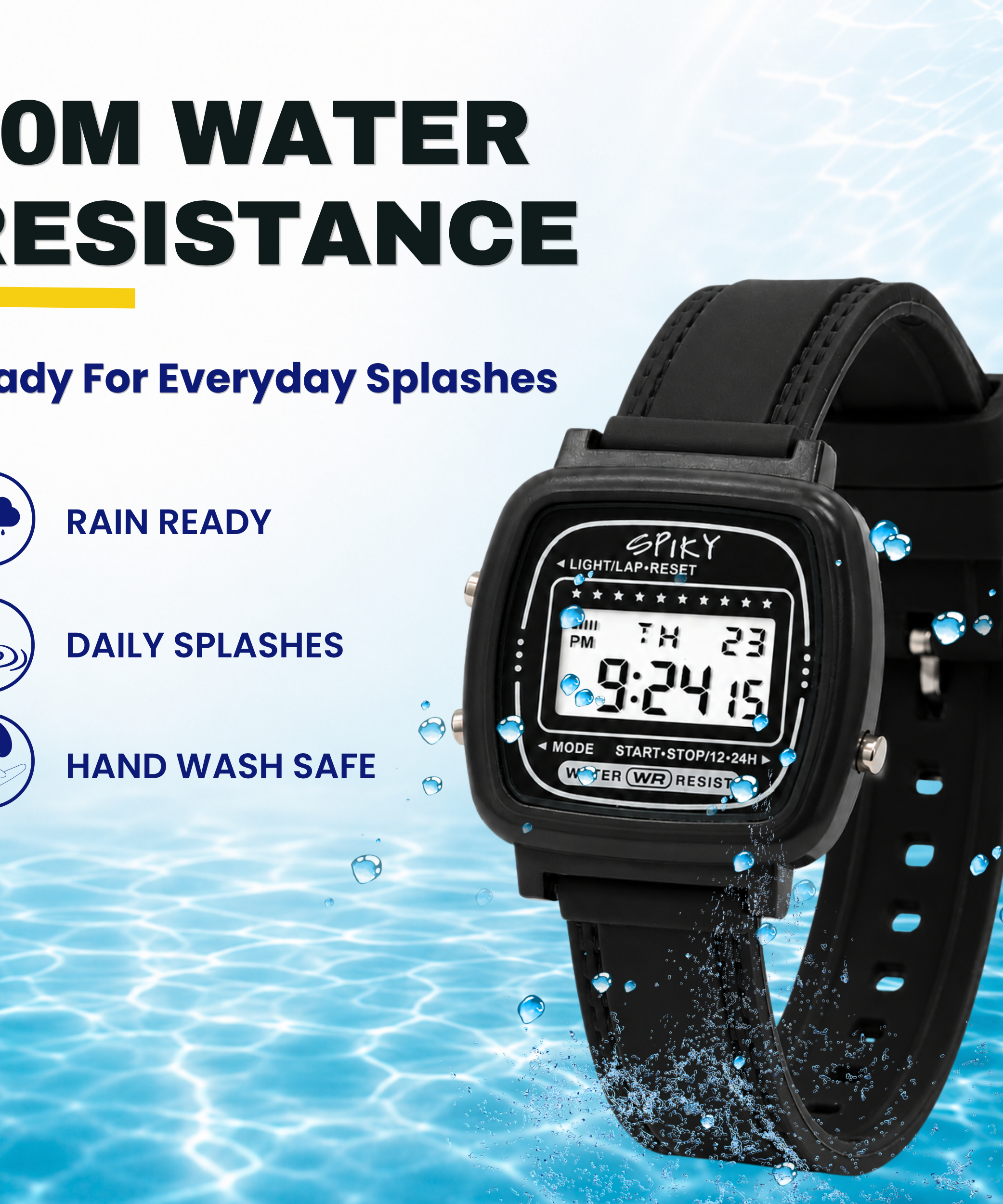 Spiky Square Digital Sports Watch for Kids Boys & Girls