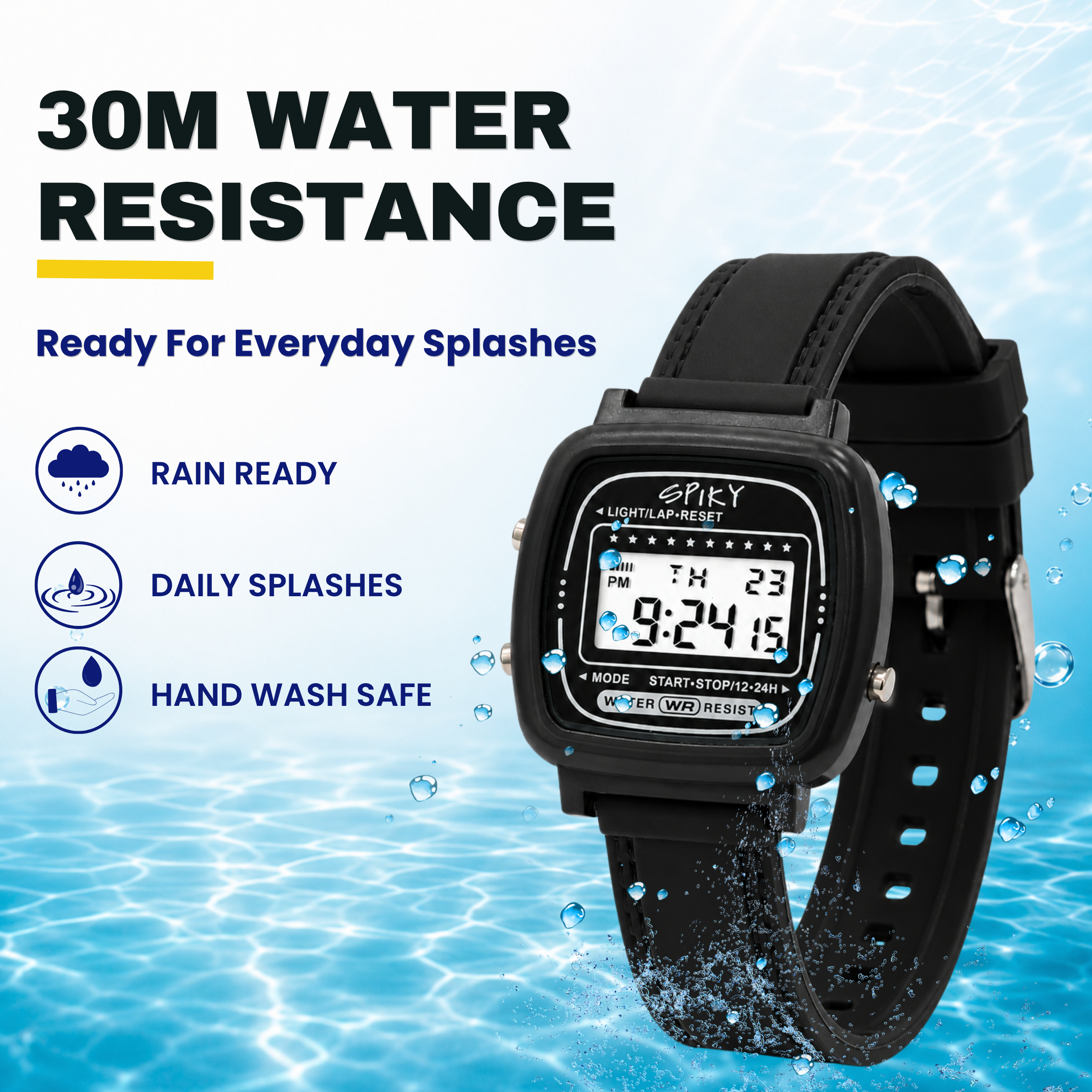 Spiky Square Digital Sports Watch for Kids Boys & Girls