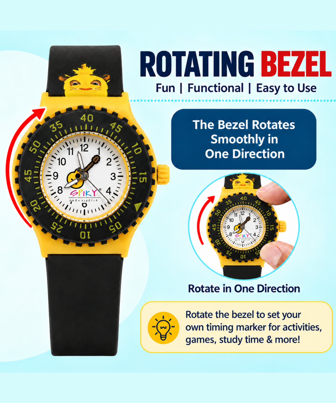 SPIKY Analog Kids Watch for Girls and Boys
