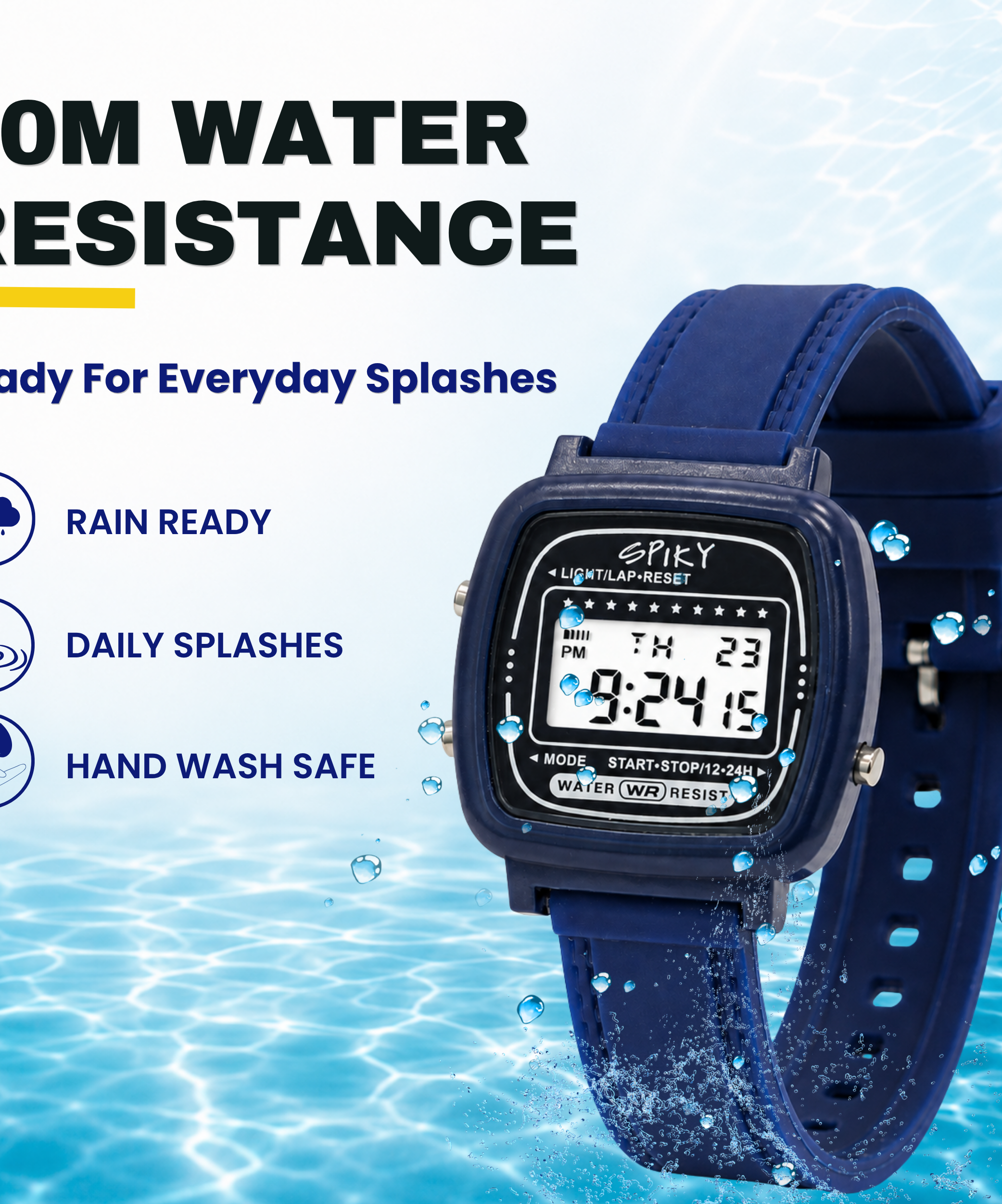 Spiky Square Digital Sports Watch for Kids Boys