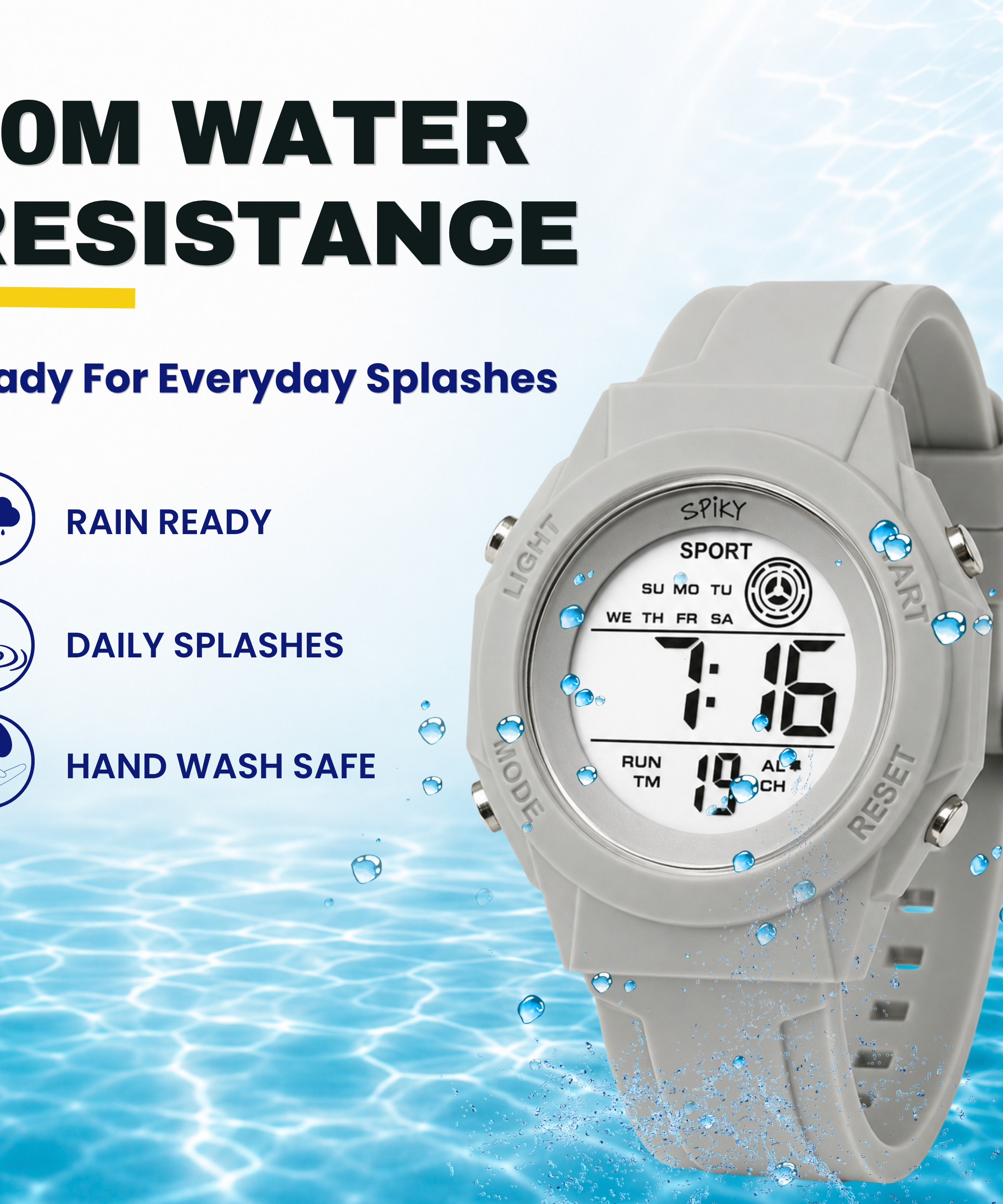 Spiky Square Digital Sports Watch for Kids Boys & Girls