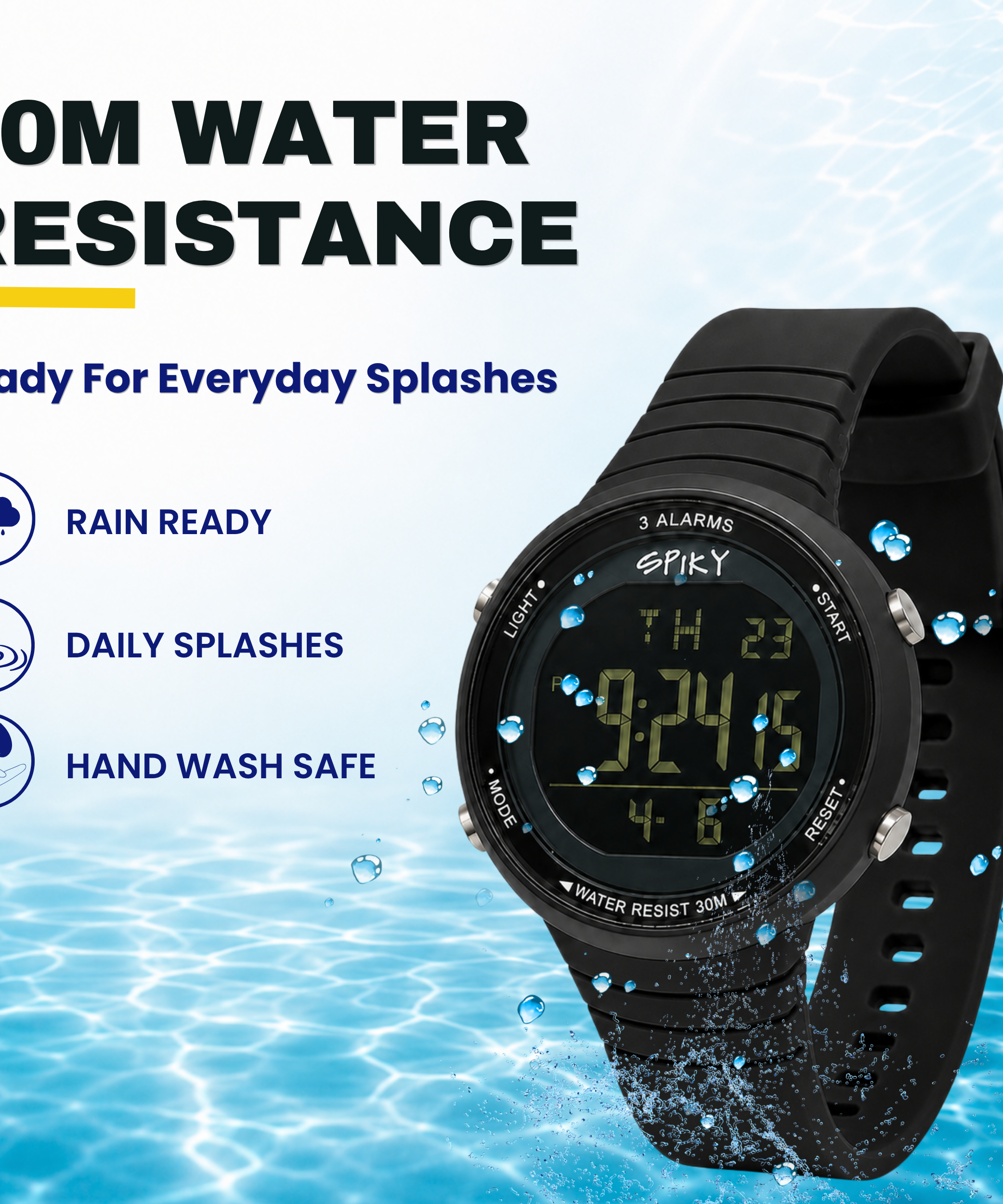 Spiky Square Digital Sports Watch for Kids Boys & Girls