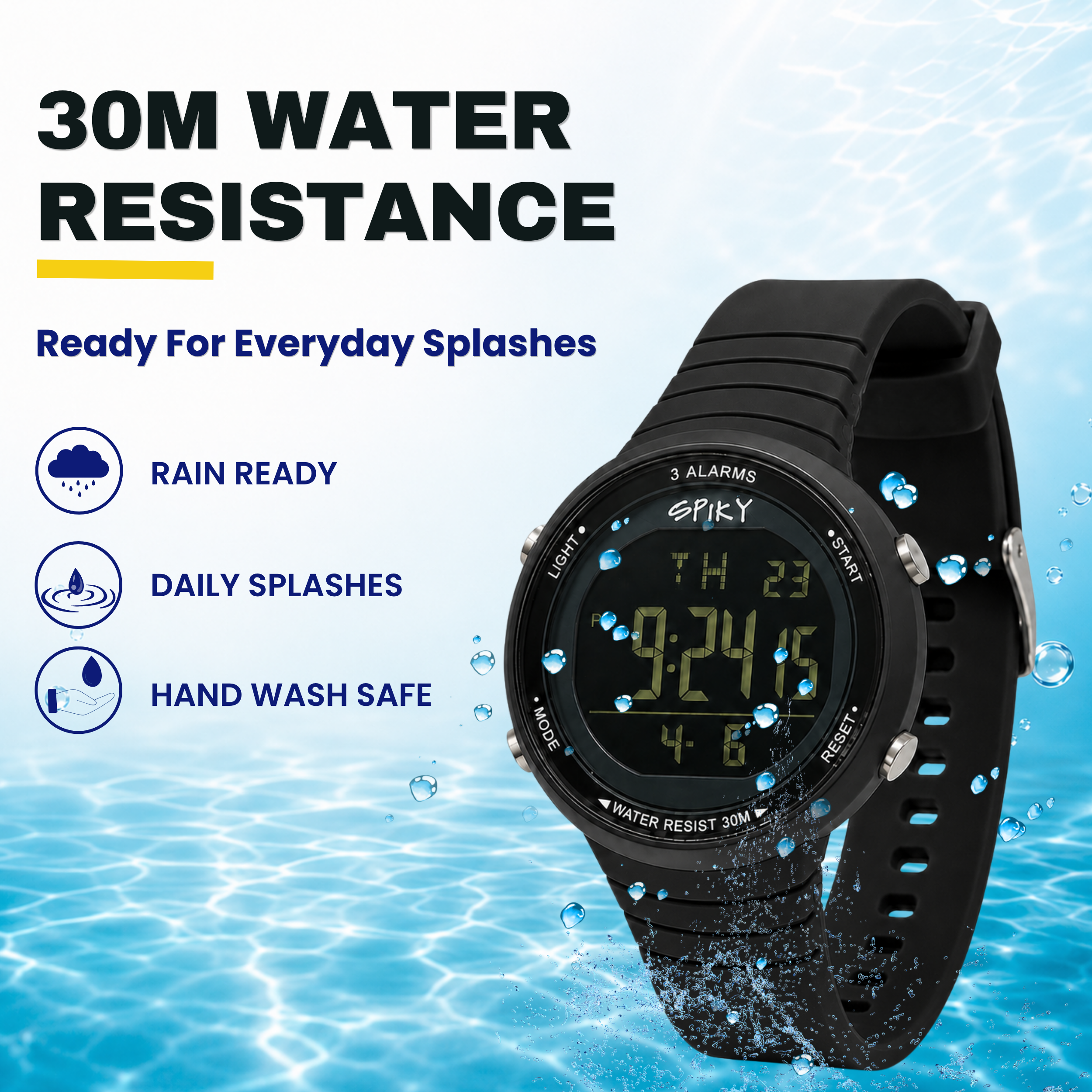 Spiky Square Digital Sports Watch for Kids Boys & Girls