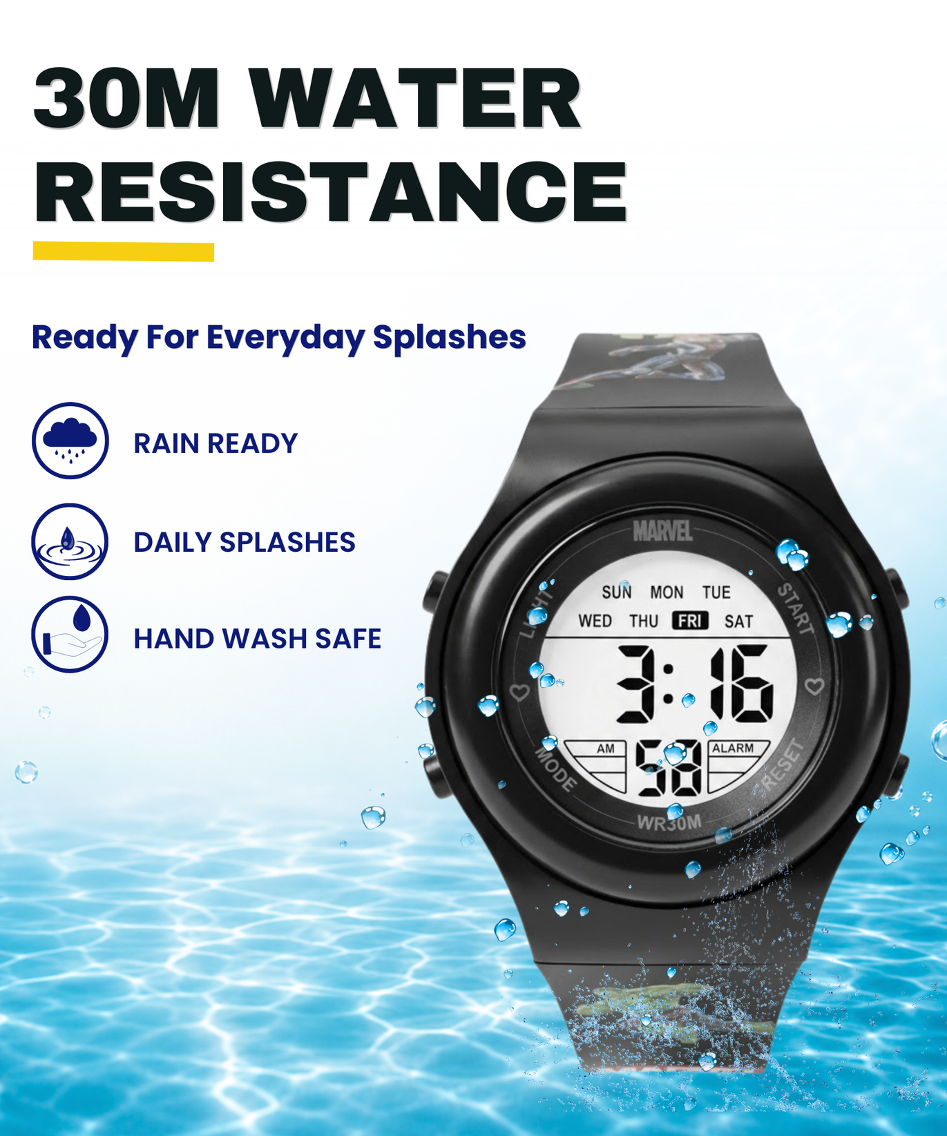 Spiky Avengers theme Digital Kids Watch