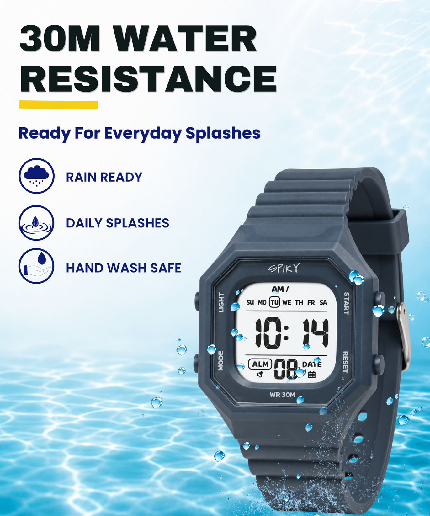 Spiky Square Digital Kids Watch for Boys