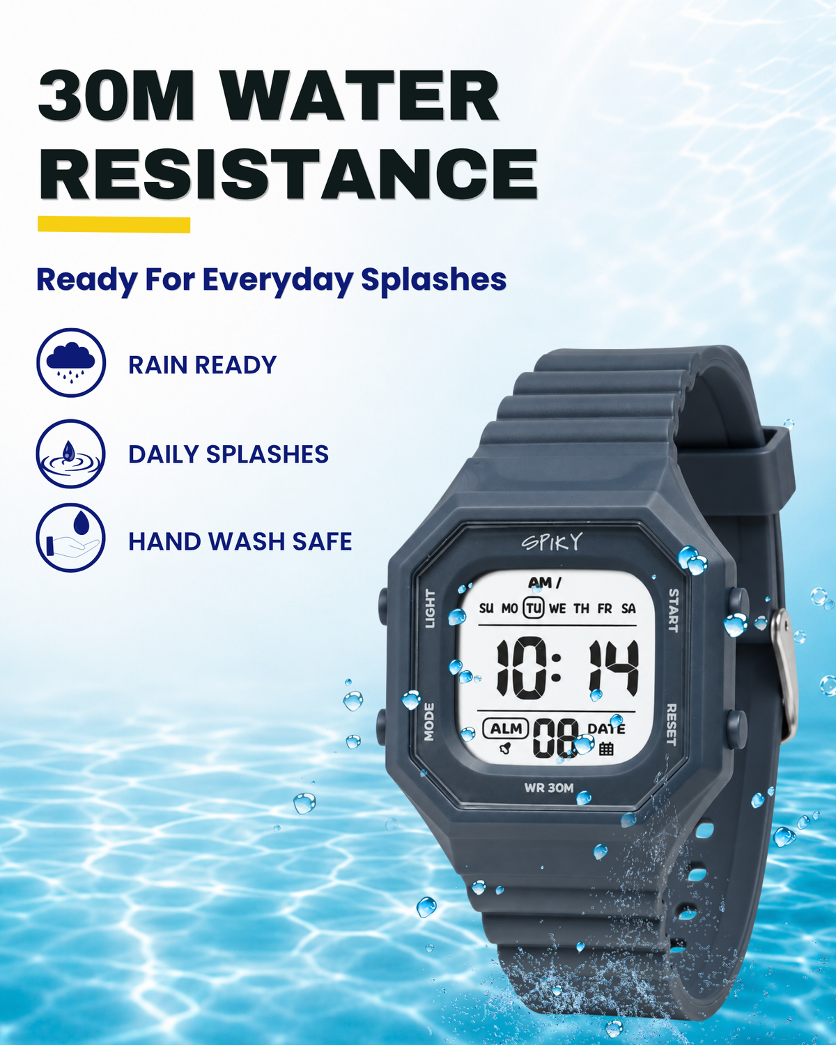 Spiky Square Digital Kids Watch for Boys