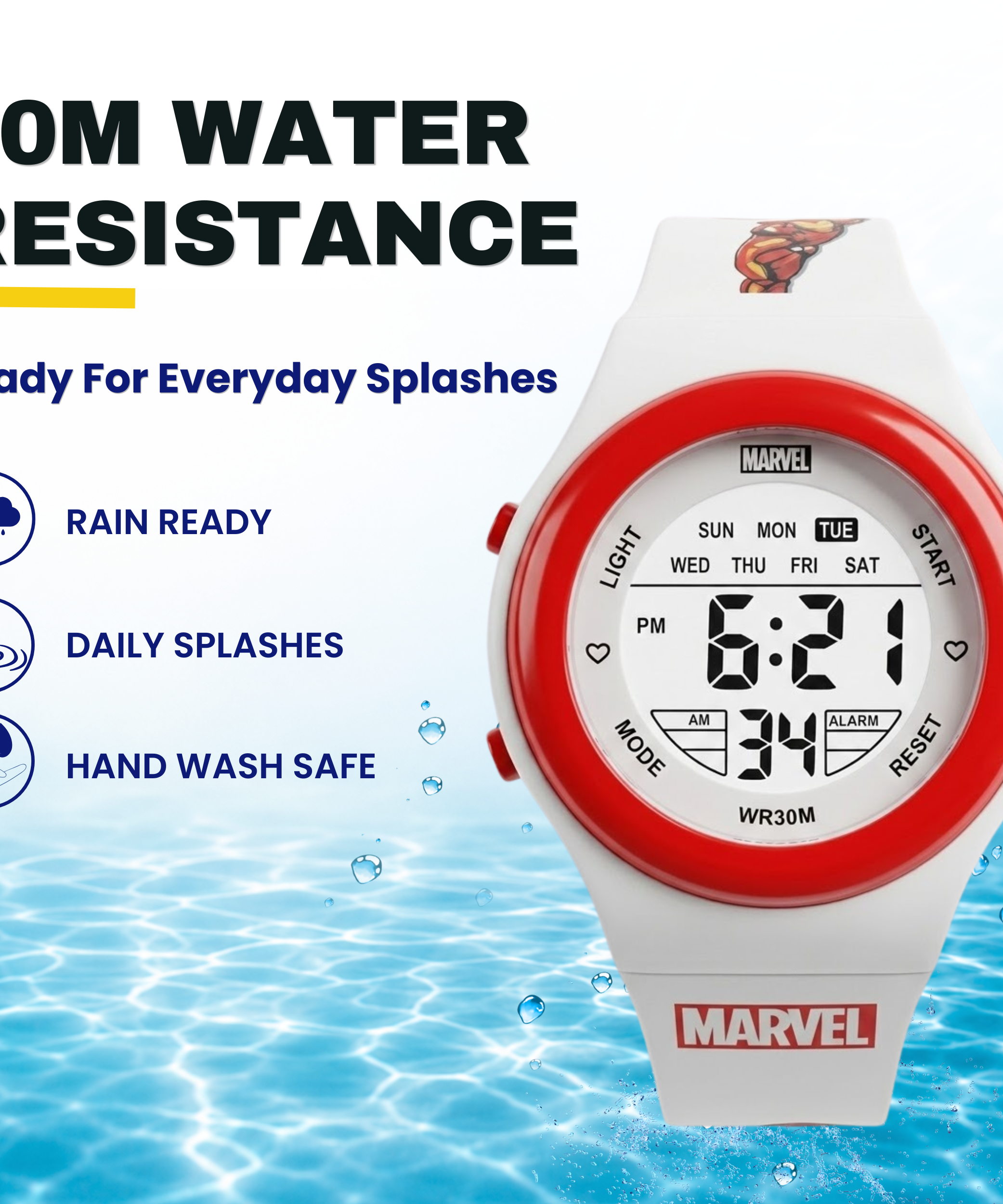 Spiky Iron Man theme Digital Kids Watch