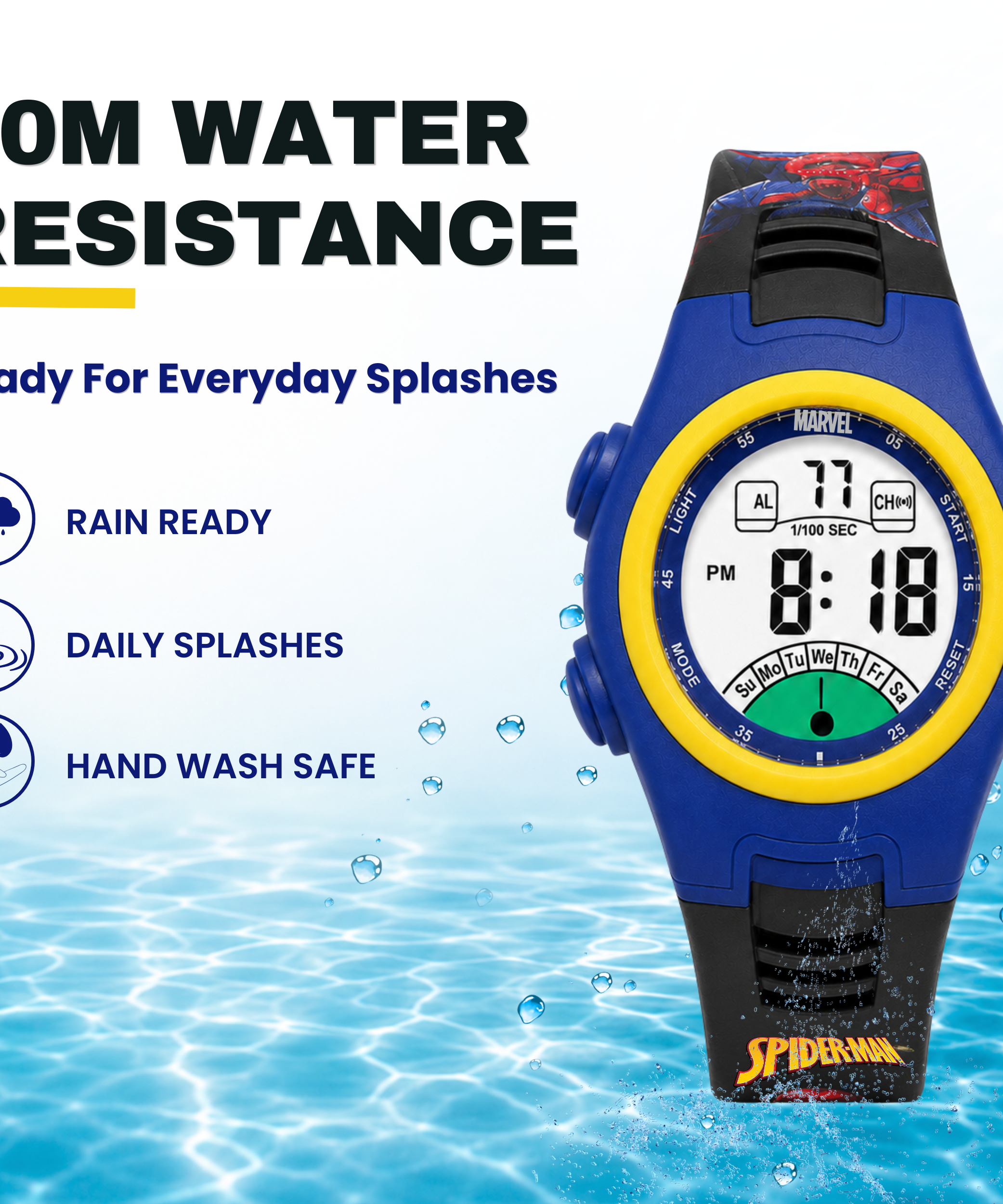 Spiky Spider Man theme Digital Kids Watch