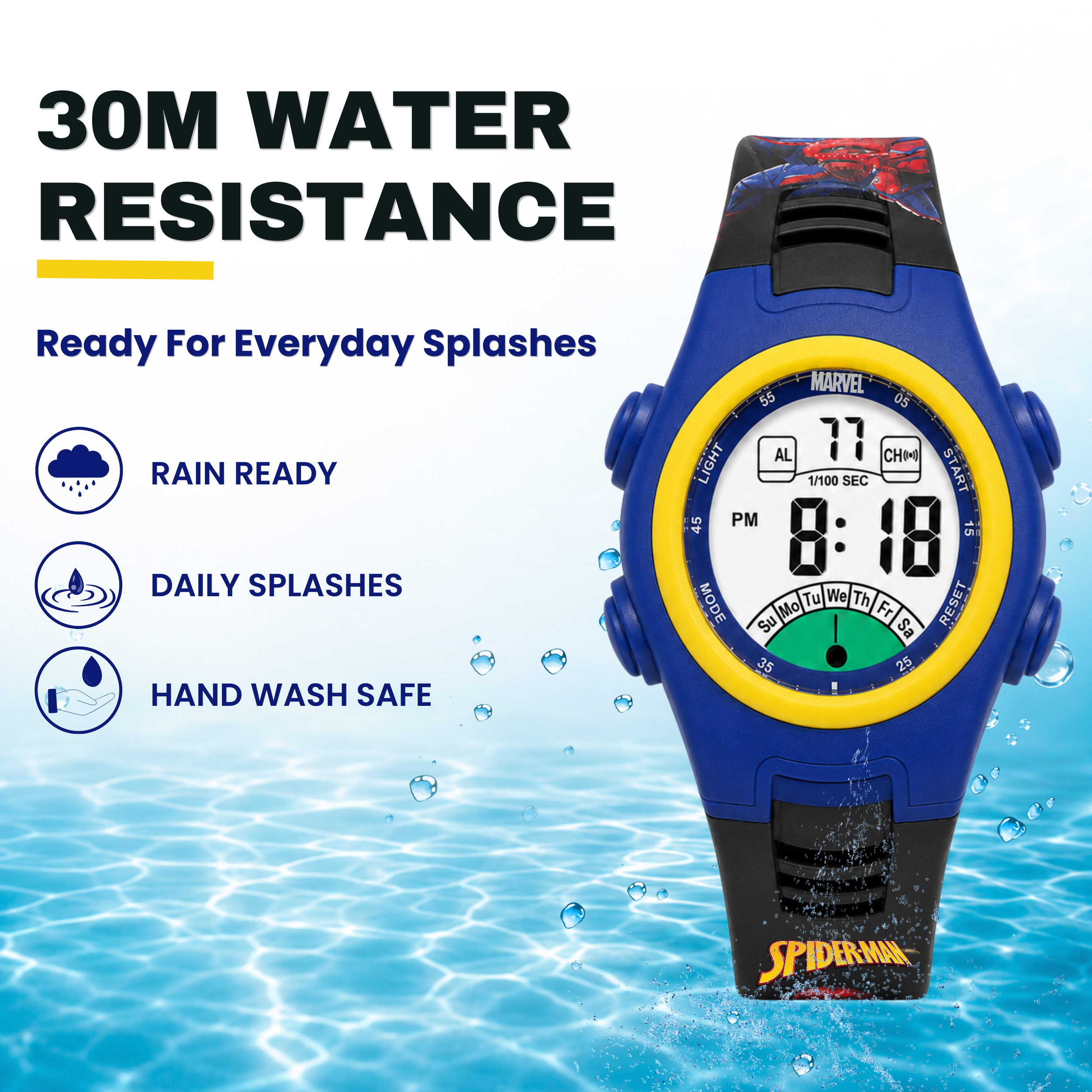 Spiky Spider Man theme Digital Kids Watch