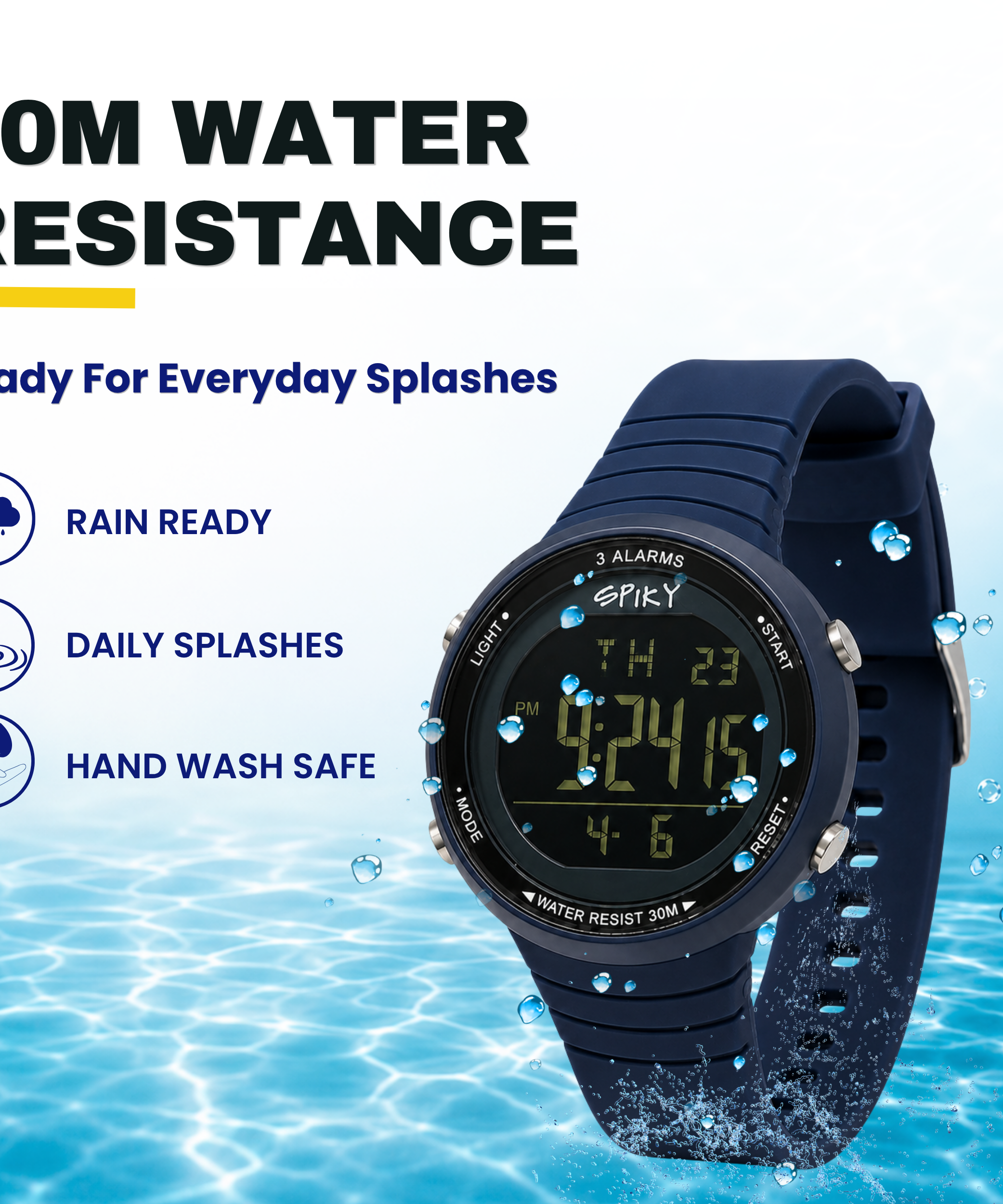Spiky Square Digital Sports Watch for Kids Boys